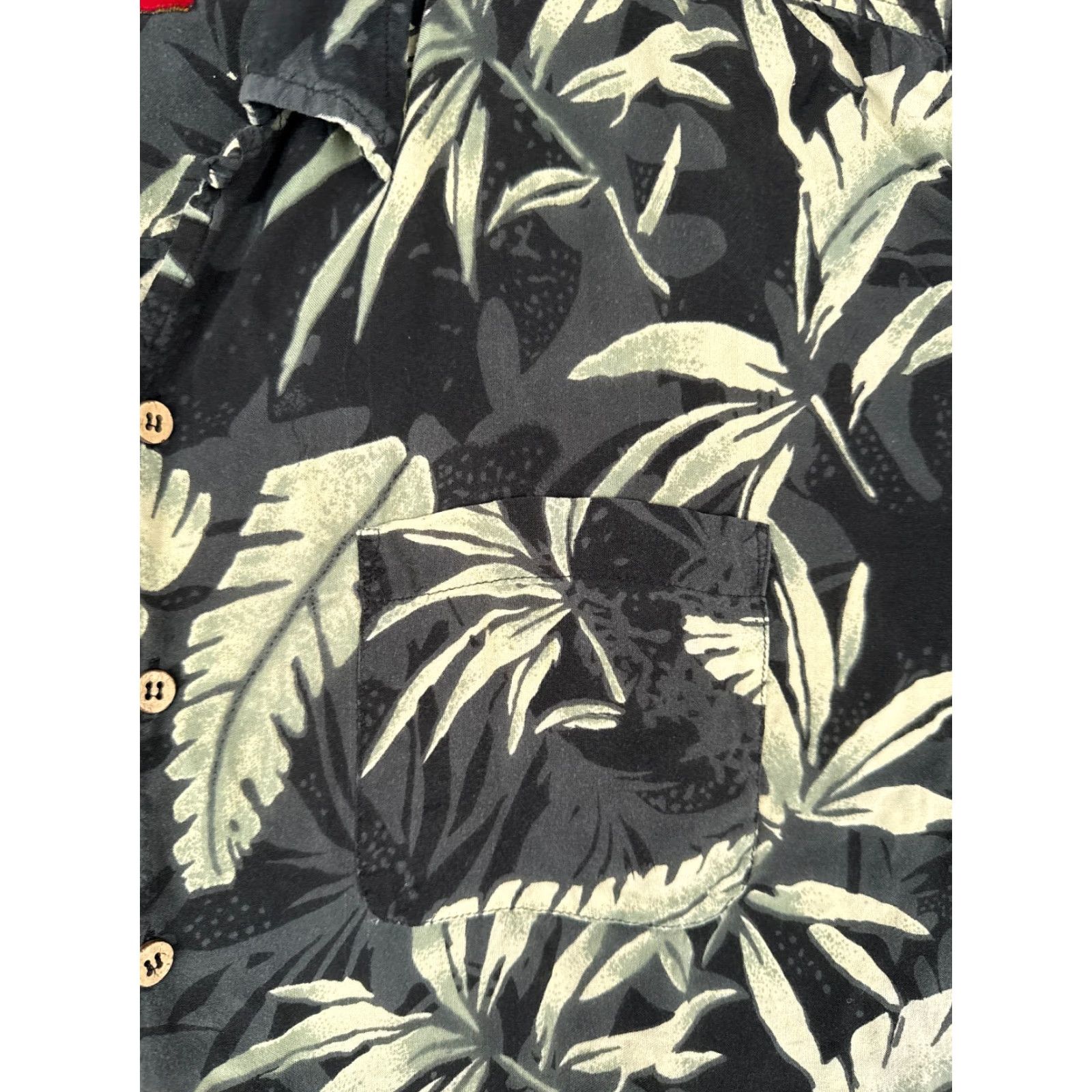 Haggar Haggar Shirt Men Extra Large Black Green Floral Hawaiian Floral 100% Rayon Size US XL / EU 56 / 4 - 6 Thumbnail