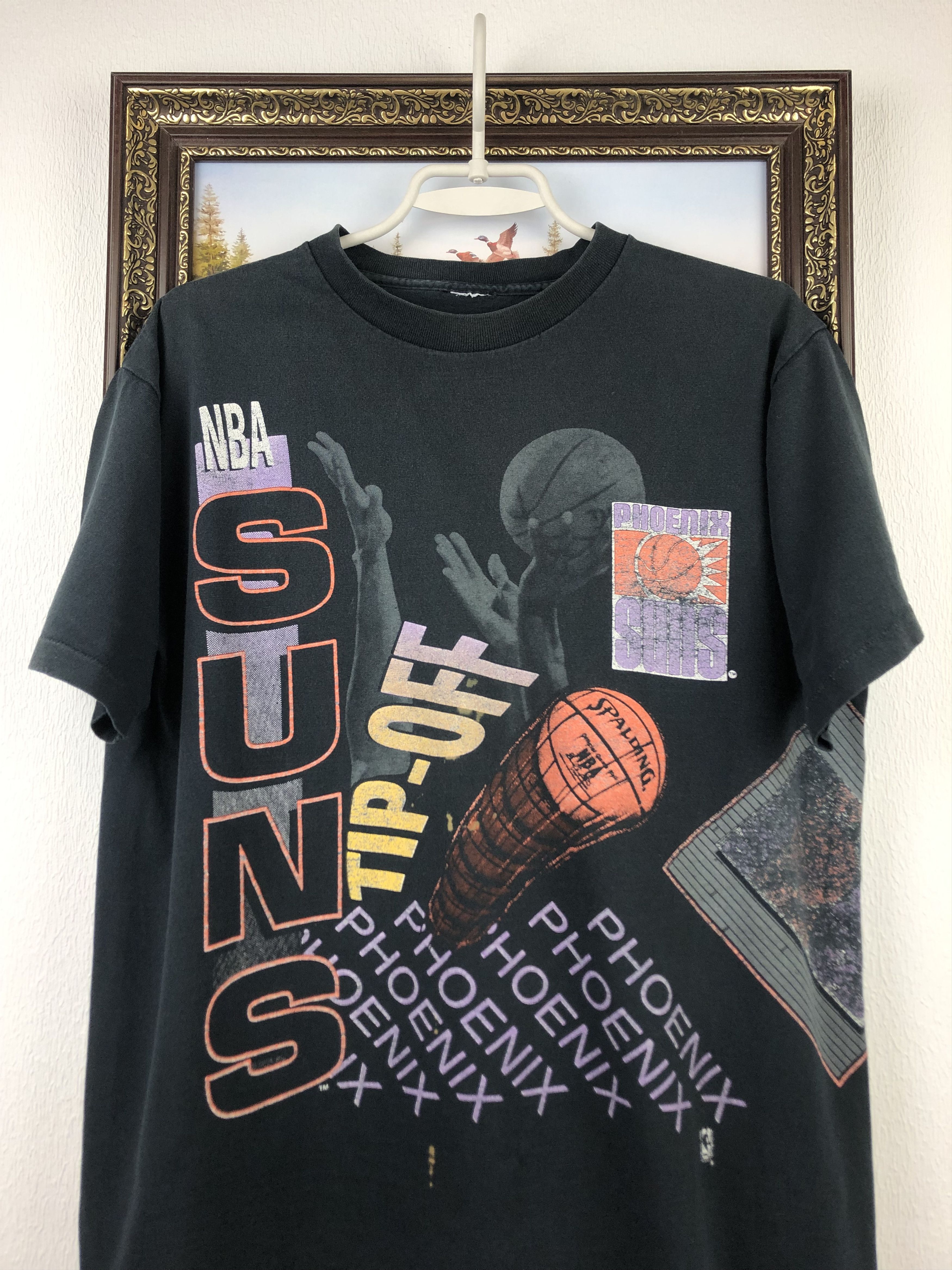 NBA × Vintage Vintage Phoenix Suns Over Print Shirt Barkley NBA Faded Rare Size US M / EU 48-50 / 2 - 2 Thumbnail