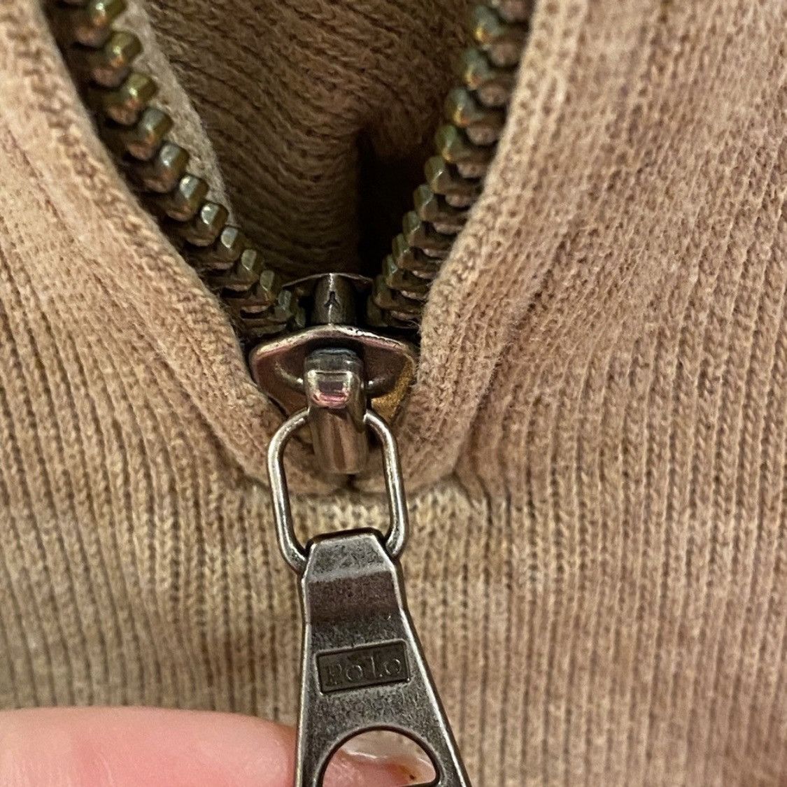 Polo Ralph Lauren Ralph Lauren Quarter Zip Tan Beige Sweatshirt Sweater XL Size US XL / EU 56 / 4 - 3 Thumbnail