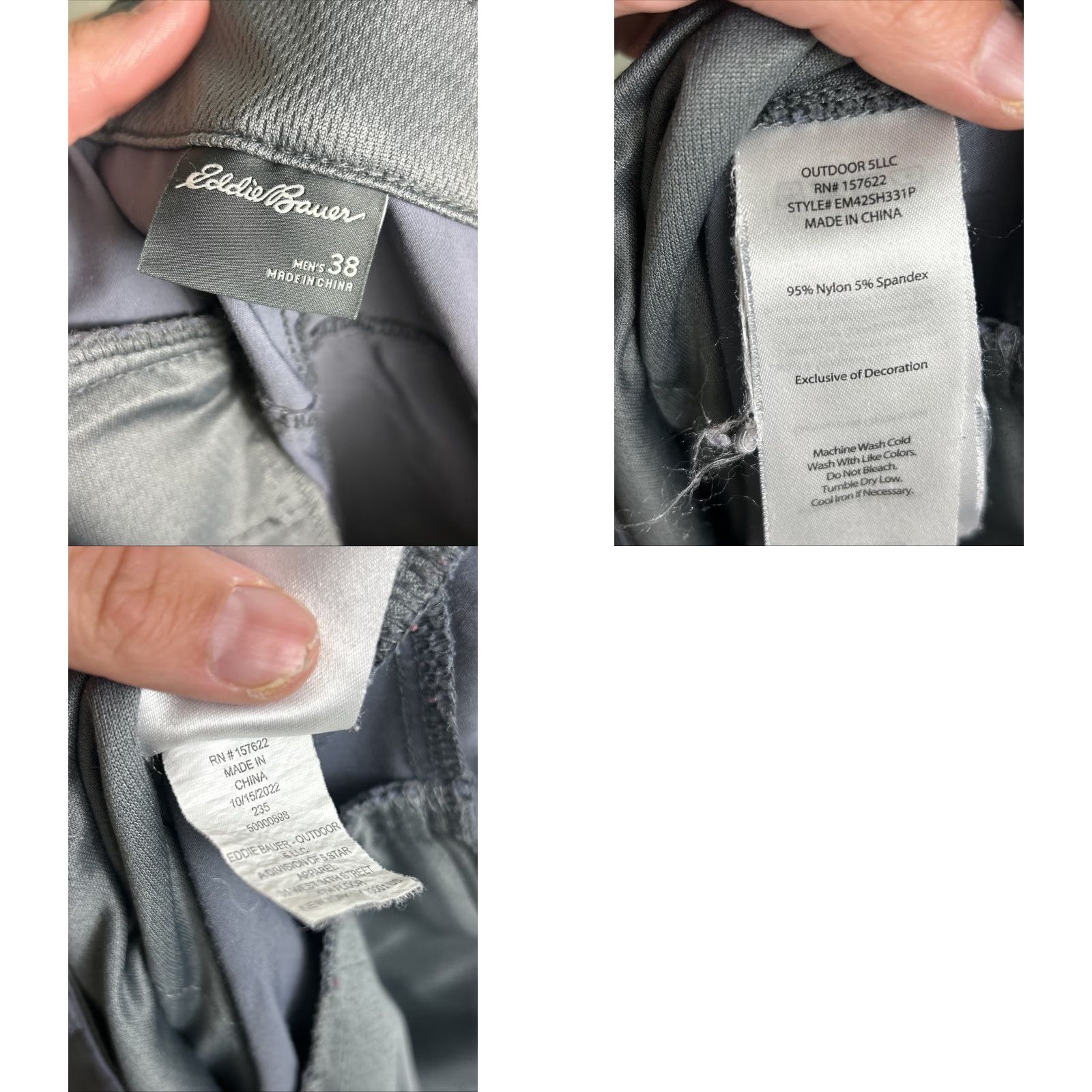 Eddie Bauer Eddie Bauer Mens Cargo Shorts Nylon Gray 38x10 Regular Size Mens Hiking Storage Pocket Size US 38 / EU 54 - 9 Thumbnail