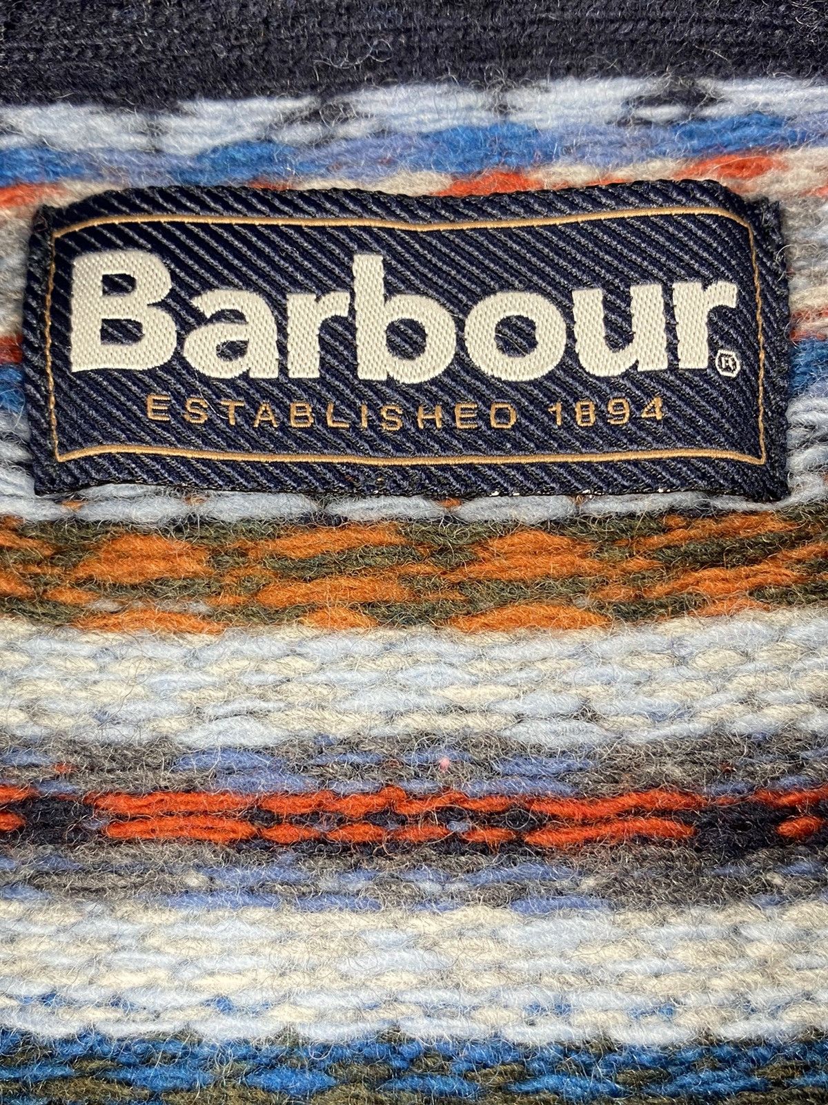 Barbour × Designer × Vintage Vintage Barbour Designer Aztec Wool Knitted Sweater Size US S / EU 44-46 / 1 - 10 Thumbnail