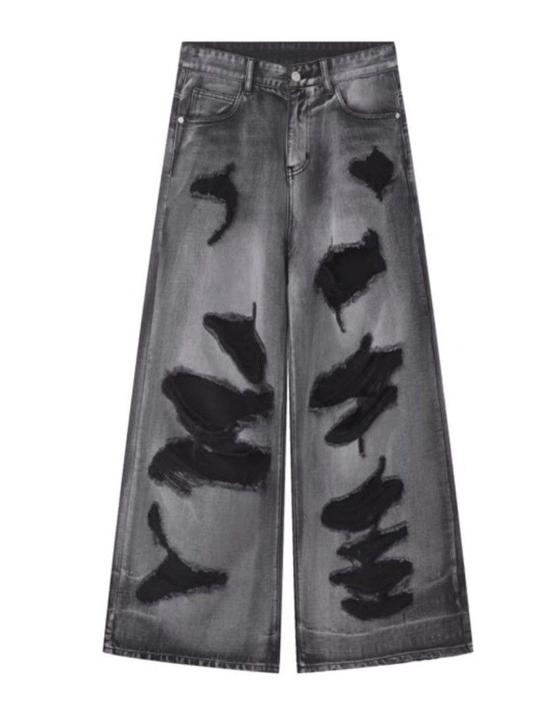 Japanese Brand × Vintage Utility grunge distressed ripped mopping jeans Size US 30 / EU 46 - 8 Thumbnail