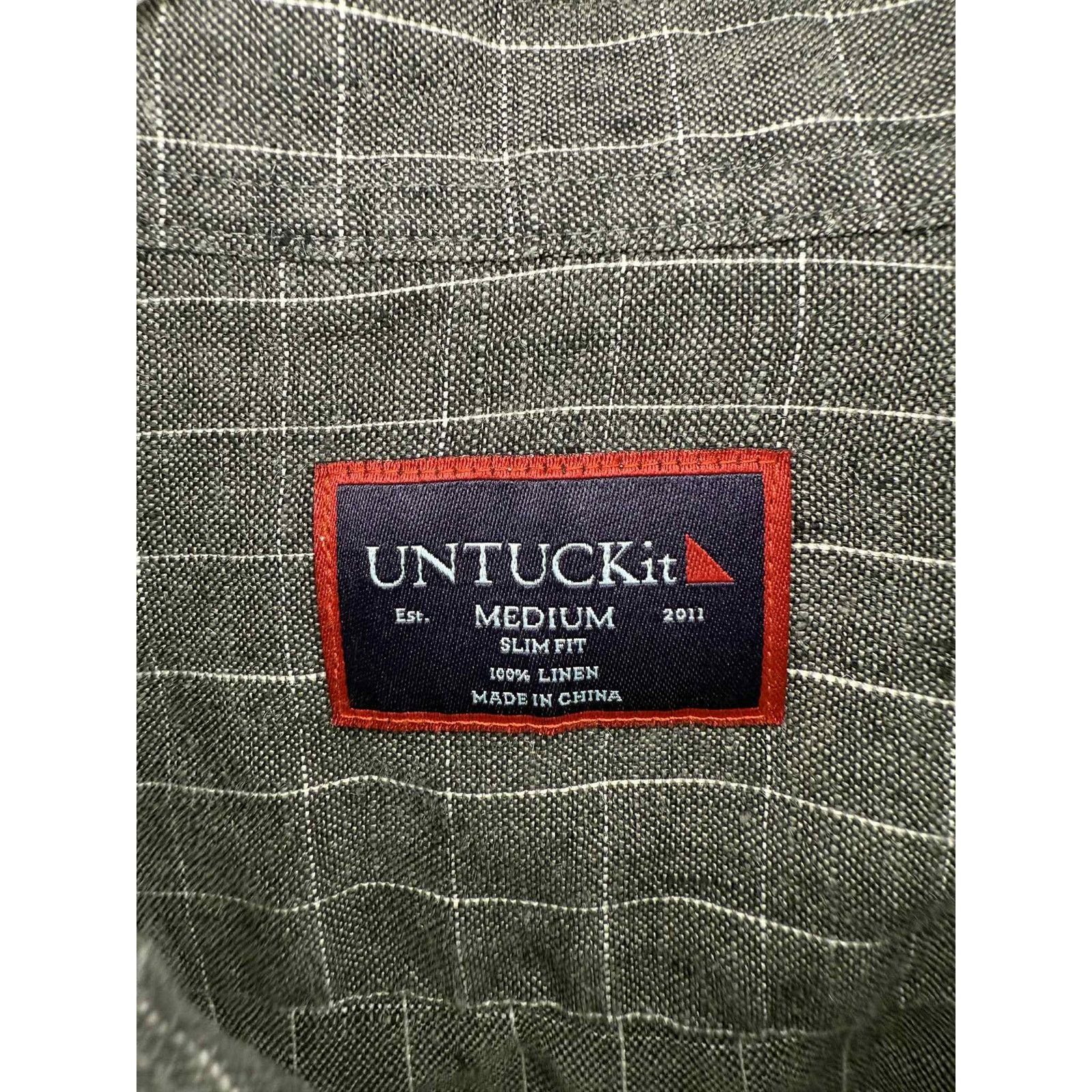 UNTUCKit UNTUCKit Check Slim Fit Long Sleeve Button-Up Shirt Green M Size US M / EU 48-50 / 2 - 8 Thumbnail