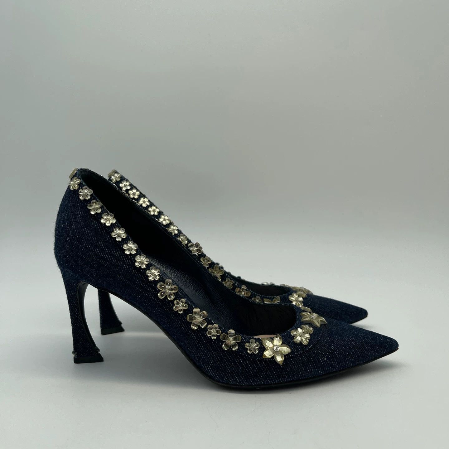 Dior Dior Rhinestone High Heels Women's 35 Size US 4.5 / IT 34.5 - 1 Thumbnail
