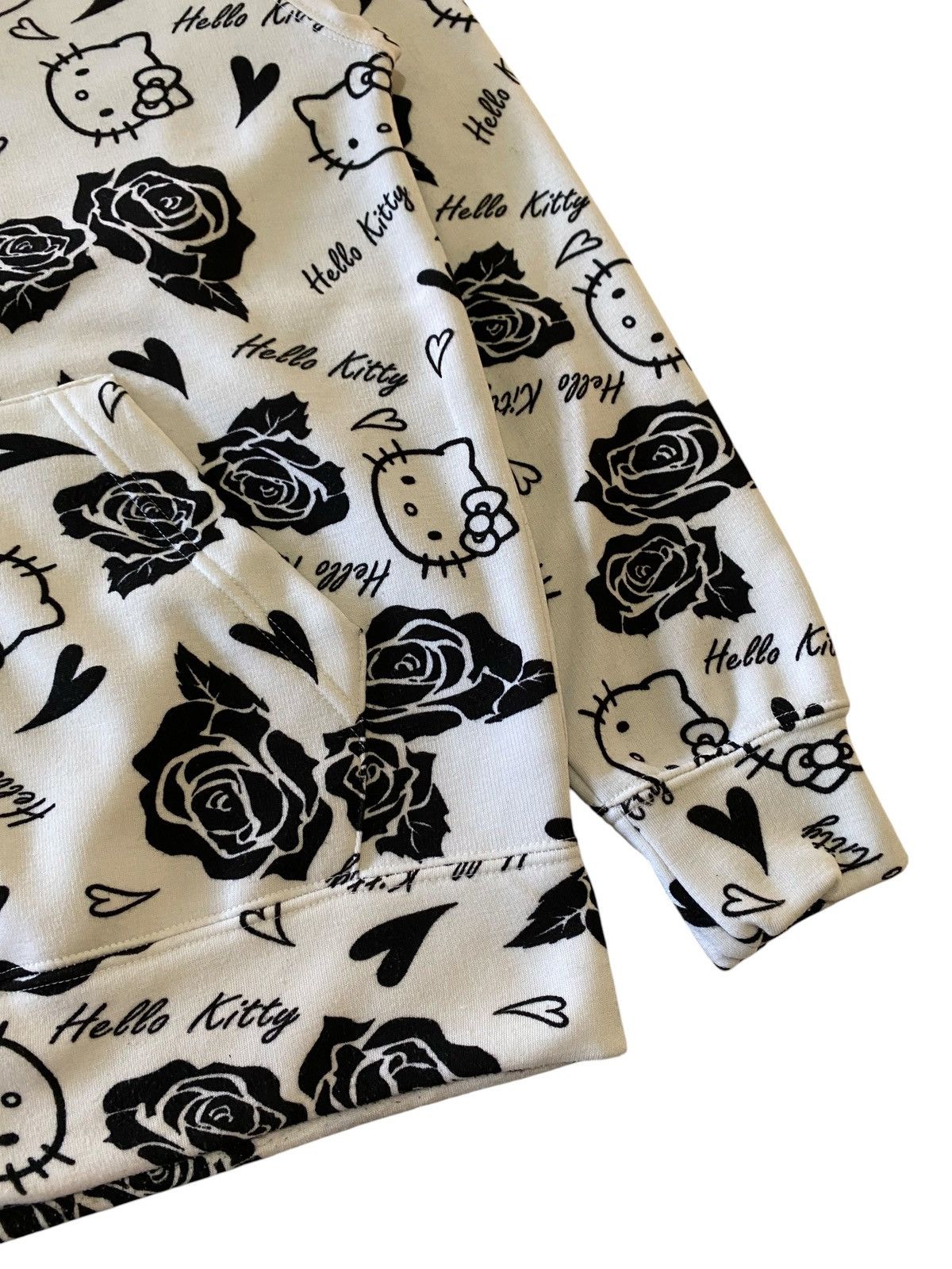 Japanese Brand Fur Hello Kitty Japan All Over Print Zip Hoodie Black White Size US M / EU 48-50 / 2 - 6 Thumbnail