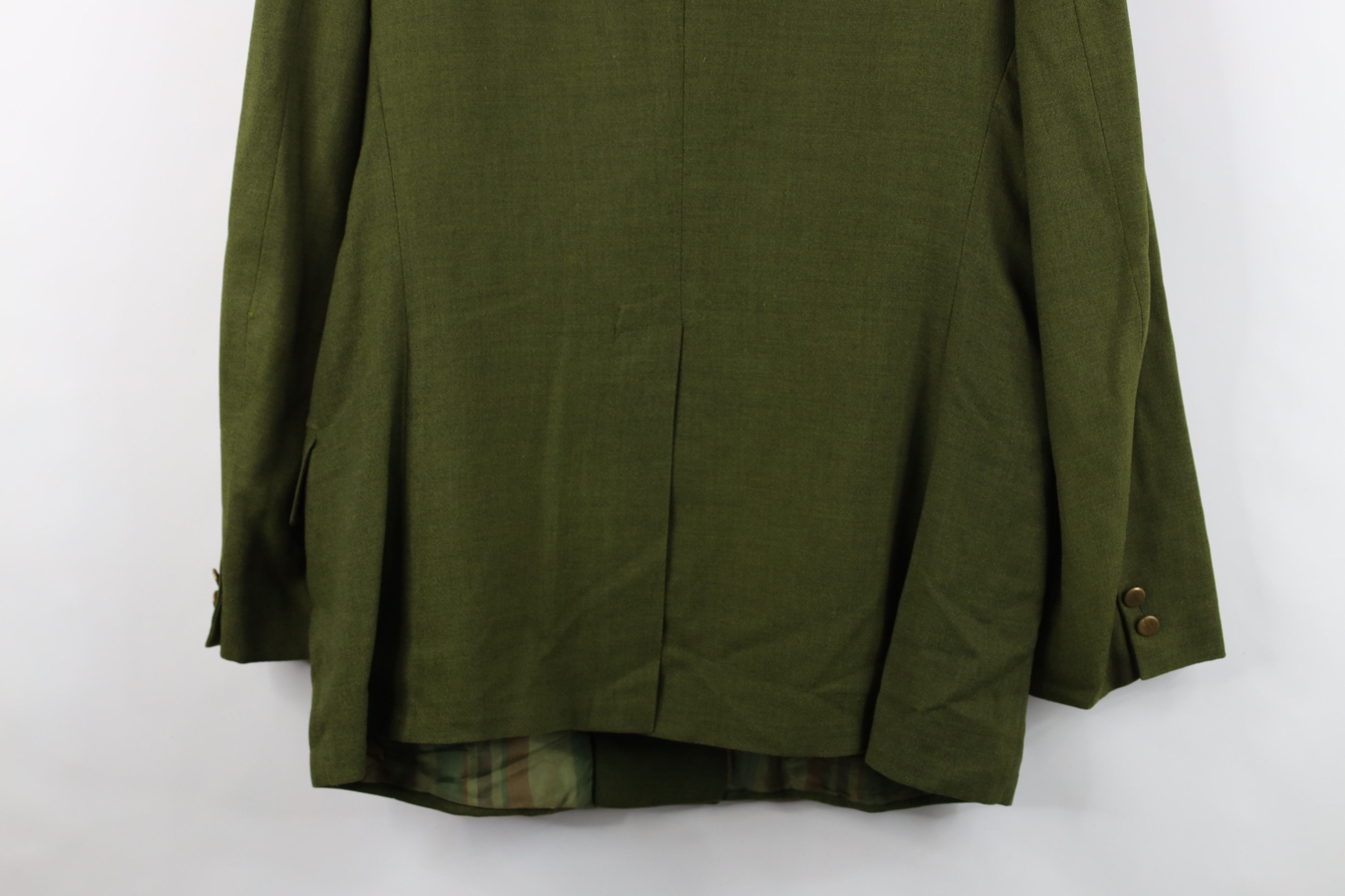 Vintage Vintage 50s 60s Macys Breasted Blazer Suit Jacket Green USA Size US XXL / EU 58 / 5 - 16 Thumbnail