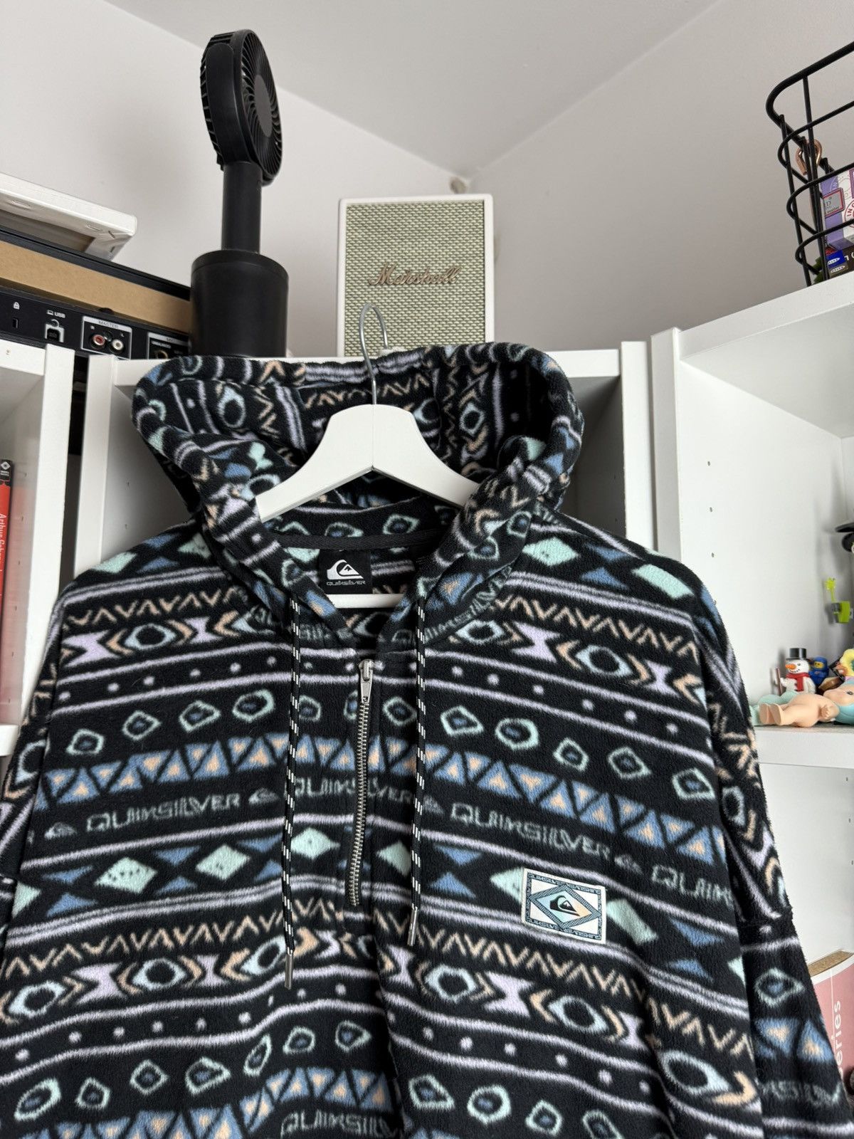 Quiksilver × Vintage VIntage Quiksilver cropped fleece hoodie XL patagonia surf Size US XL / EU 56 / 4 - 3 Thumbnail