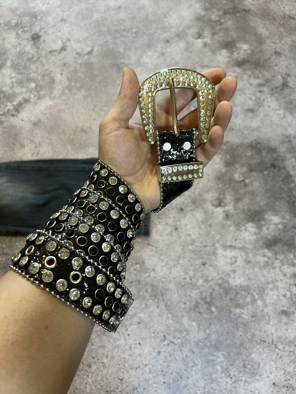 Japanese Brand Amazing Y2K Rhinestones BB Simon Style Belt Size ONE SIZE - 1 Thumbnail