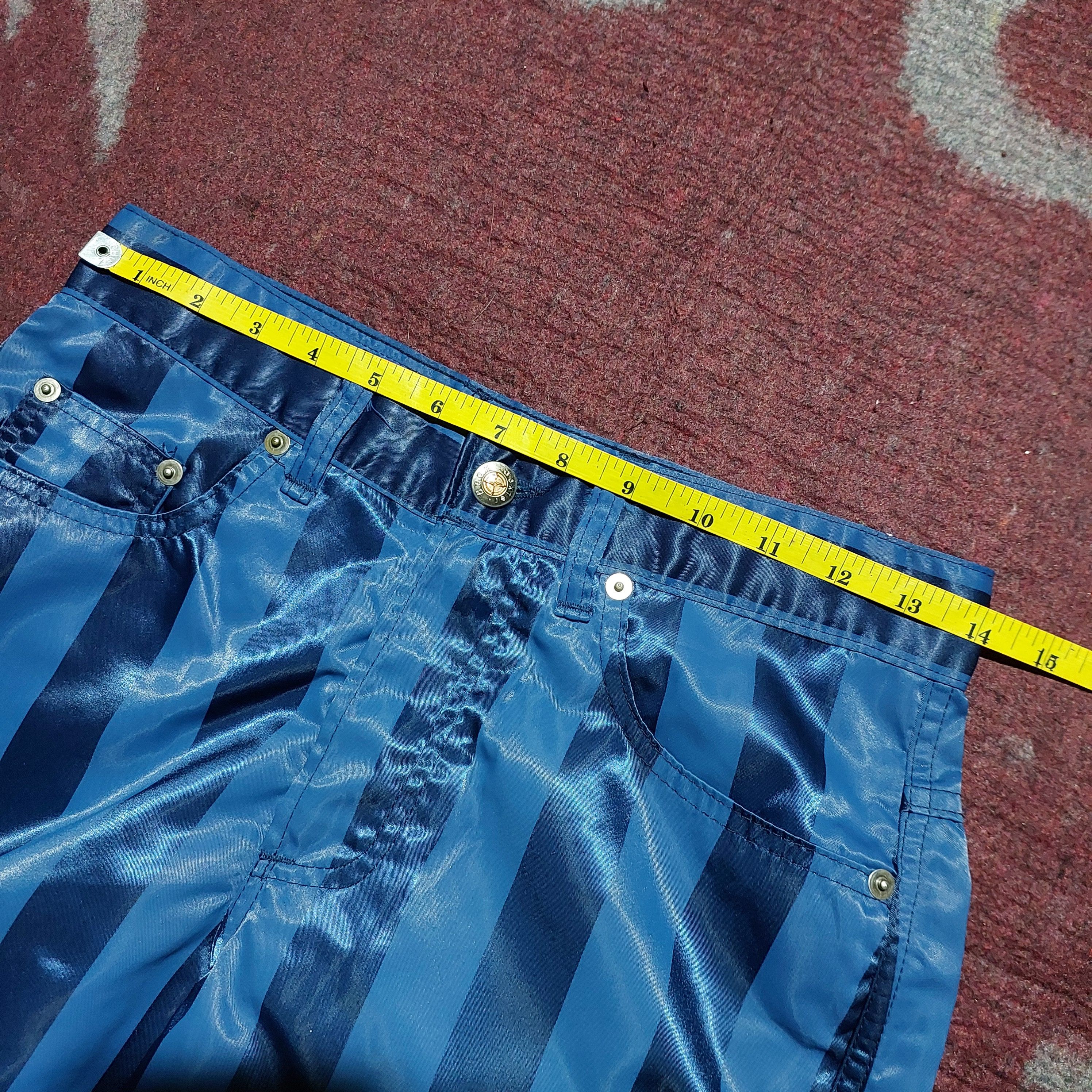 Dexter Wong 90's Dexter Wong UK blue stripe nylon pants Size US 28 / EU 44 - 14 Thumbnail