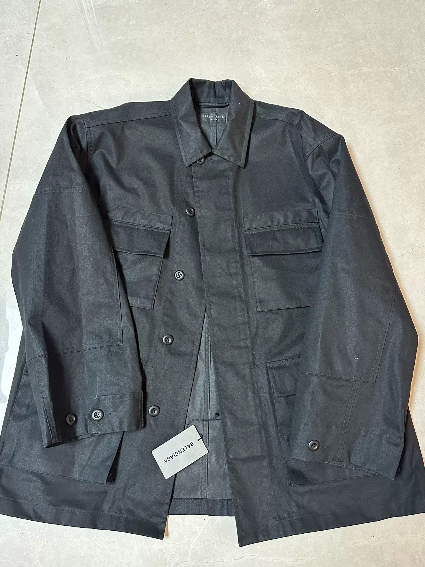 Balenciaga Balenciaga Black Utility Jacket with Four Pockets Size US S / EU 44-46 / 1 - 1 Thumbnail