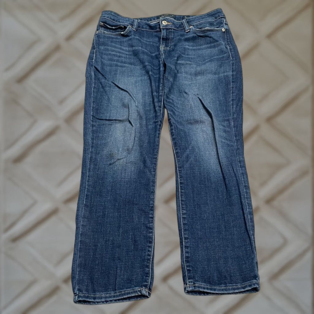 Lucky Brand Lucky Brand Ankle Lolita Skinny Denim Jeans Womens 12/31 Blue Medium Wash 34x26 Size 34" / US 12 / IT 48 - 1 Thumbnail