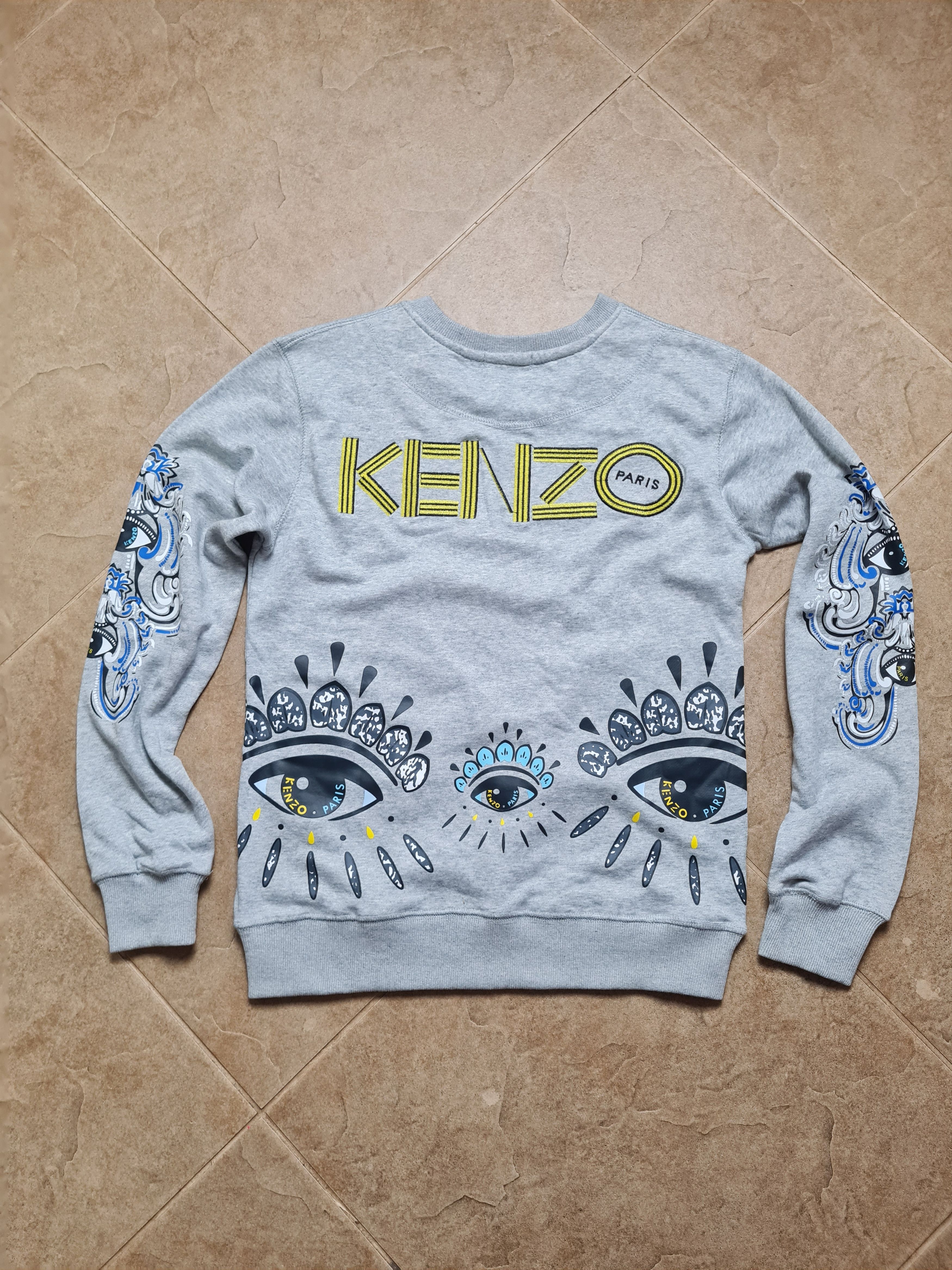 Kenzo Womens Sweatshirt KENZO big Logo Tiger Eyes Crewneck Jungle Size S / US 4 / IT 40 - 3 Thumbnail
