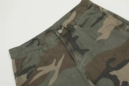 Japanese Brand × Jean Men's loose straight trendy camouflage cargo trousers y2k Size US 34 / EU 50 - 4 Thumbnail