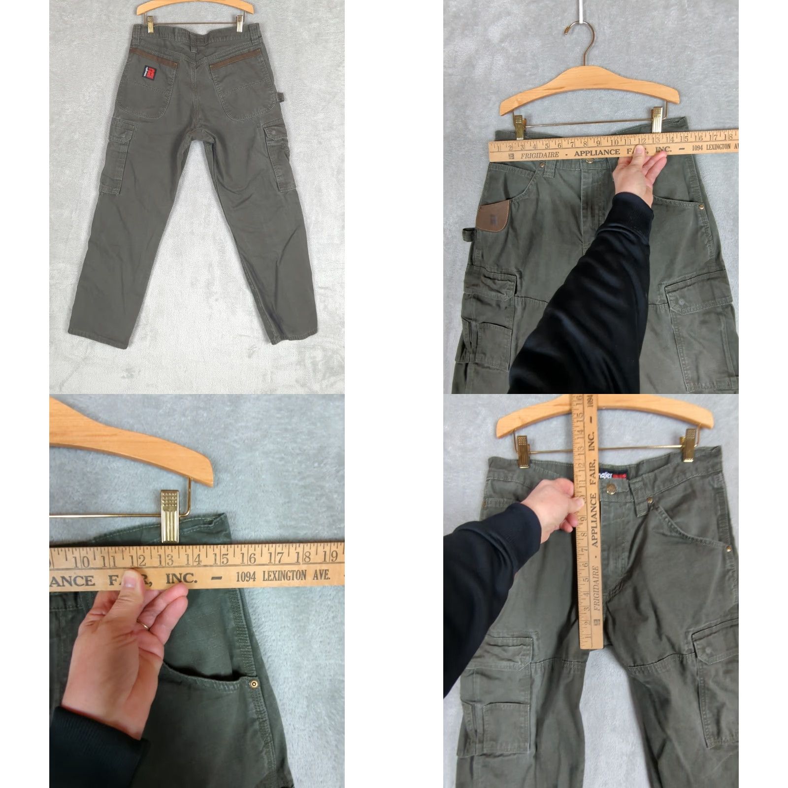 Wrangler Wrangler Riggs Pants Mens 32x30 Moss Green Ripstop Cargo Double Knee Workwear Size US 32 / EU 48 - 8 Thumbnail