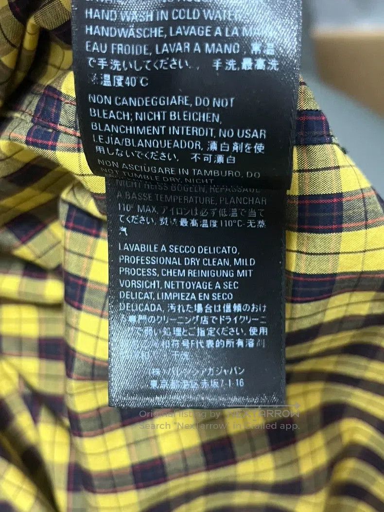 Balenciaga Balenciaga Yellow Gingham Collar Slogan Logo Short-Sleeve Size XS / US 0-2 / IT 36-38 - 5 Thumbnail