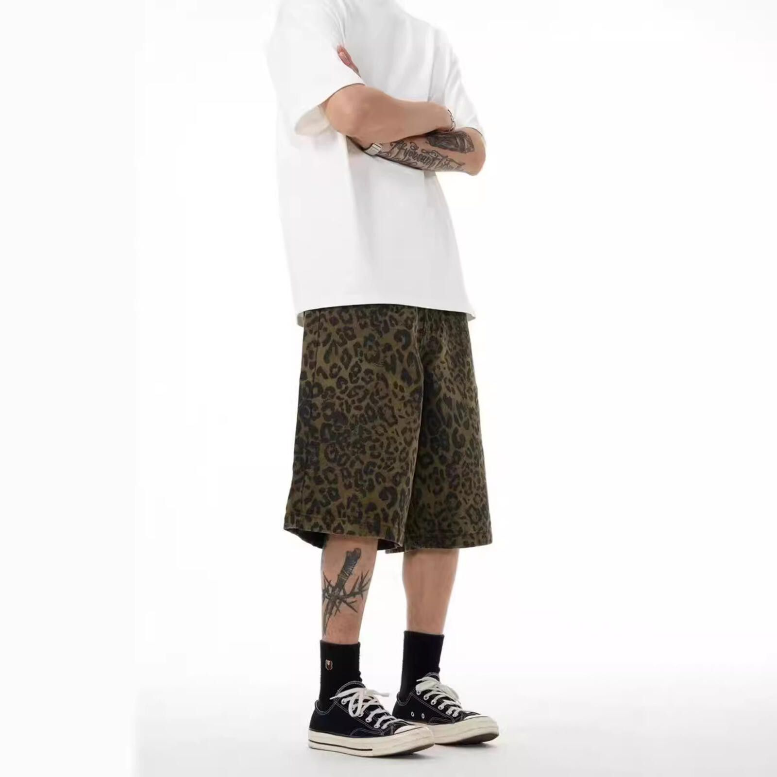 Other Leopard Baggy Loose Jorts Shorts Size US 28 / EU 44 - 6 Thumbnail