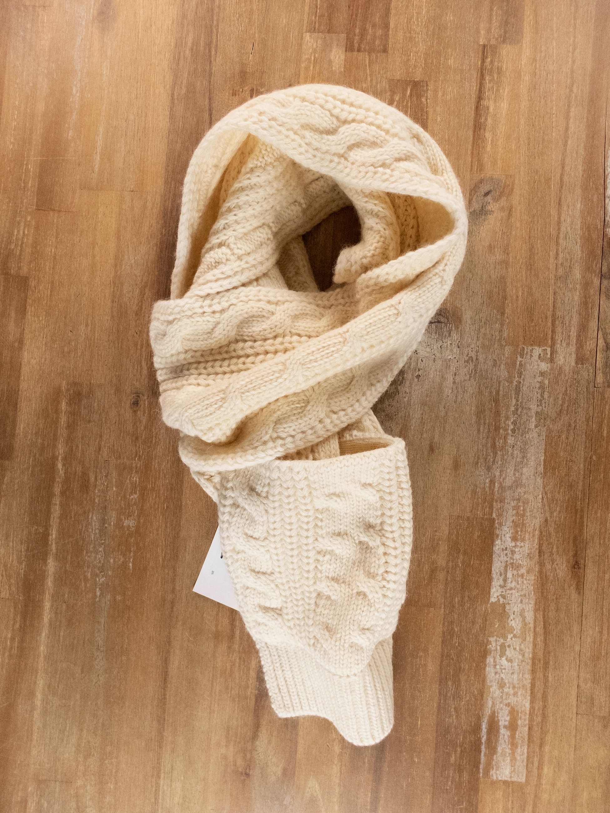 Bottega Veneta BOTTEGA VENETA bone white / ecru chunky wool scarf q Size ONE SIZE - 6 Thumbnail