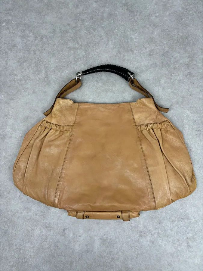 Yves Saint Laurent 2000s Yves Saint Laurent Tan Horn Muse Hobo Leather Bag Size ONE SIZE - 7 Thumbnail