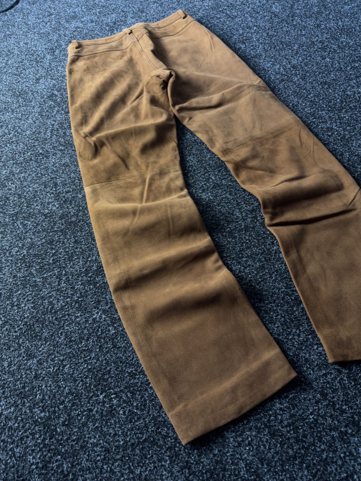 Leather Vintage Faux Suede Brown Pants 90s Western Style Italy Size 30" / US 8 / IT 44 - 11 Thumbnail