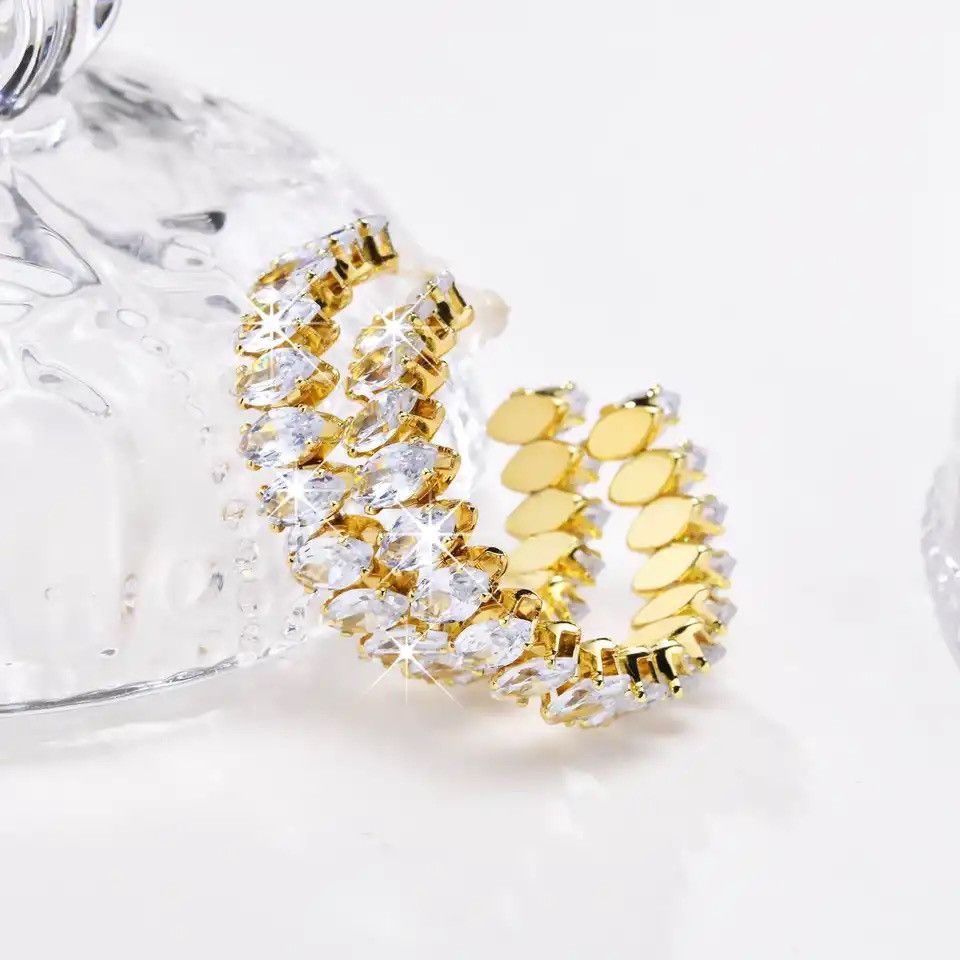 Other Deluxe Party Earrings with Bling Cubic Zirconia Stones Size ONE SIZE - 1 Thumbnail