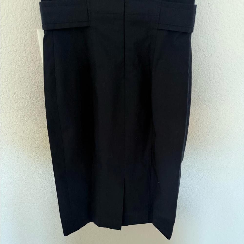 Designer Tory Burch Tayler Navy Sleeveless Sheath Dress Square Neck 0 Size XS / US 0-2 / IT 36-38 - 7 Thumbnail