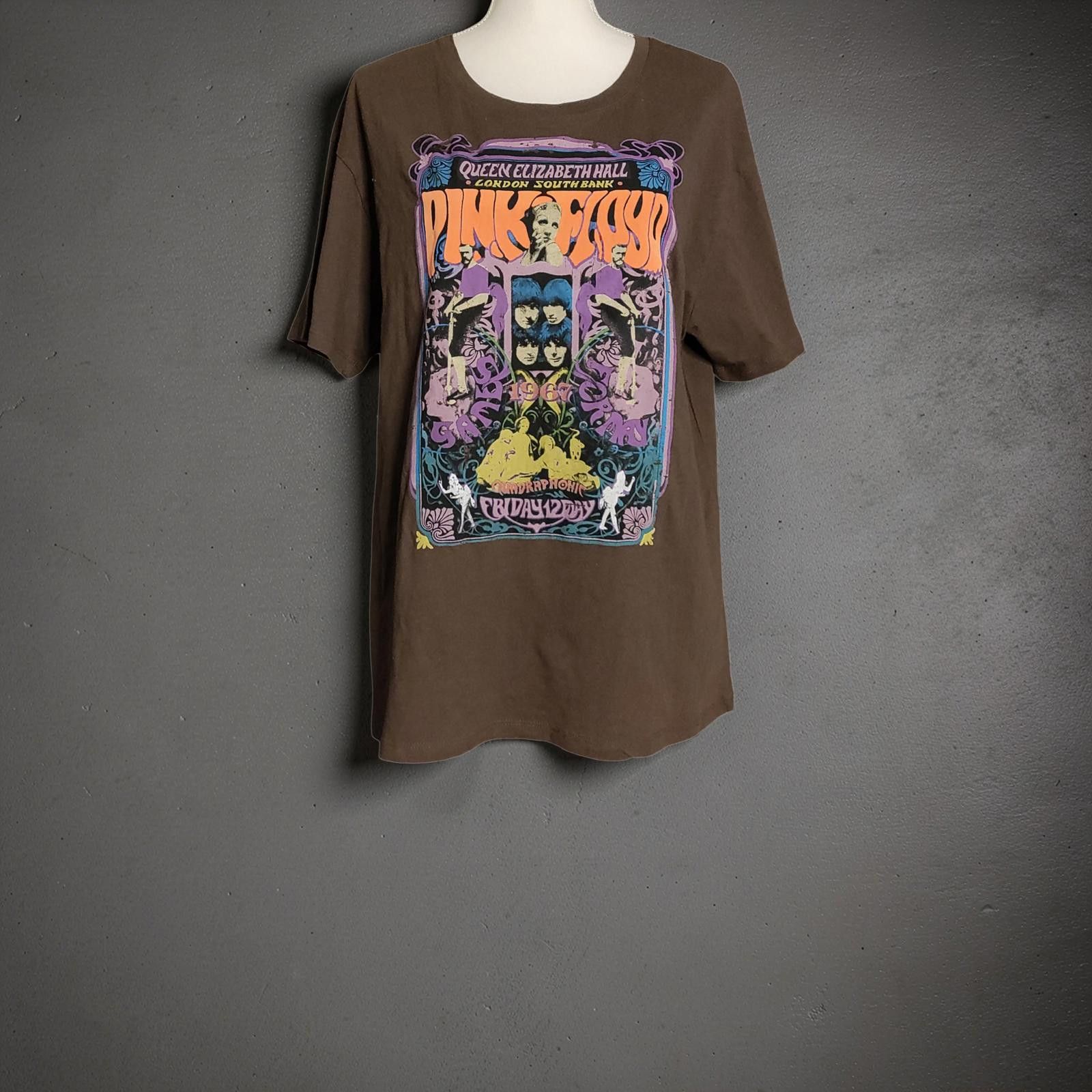 Pink Floyd Official Pink Floyd Mocha Brown Graphic Tee Size Medium Size ONE SIZE - 3 Thumbnail