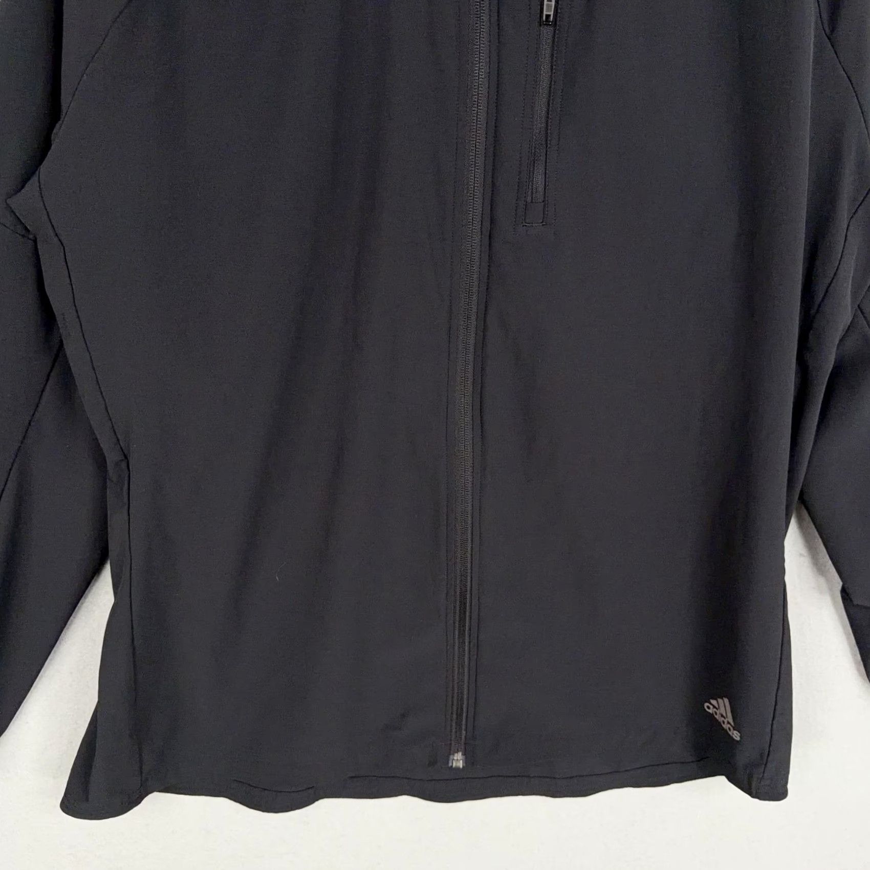 Adidas Adidas Jacket Mens XL Black Full Zip Lightweight Reflective Athletic Running Windbreaker Mens Size US XL / EU 56 / 4 - 3 Thumbnail