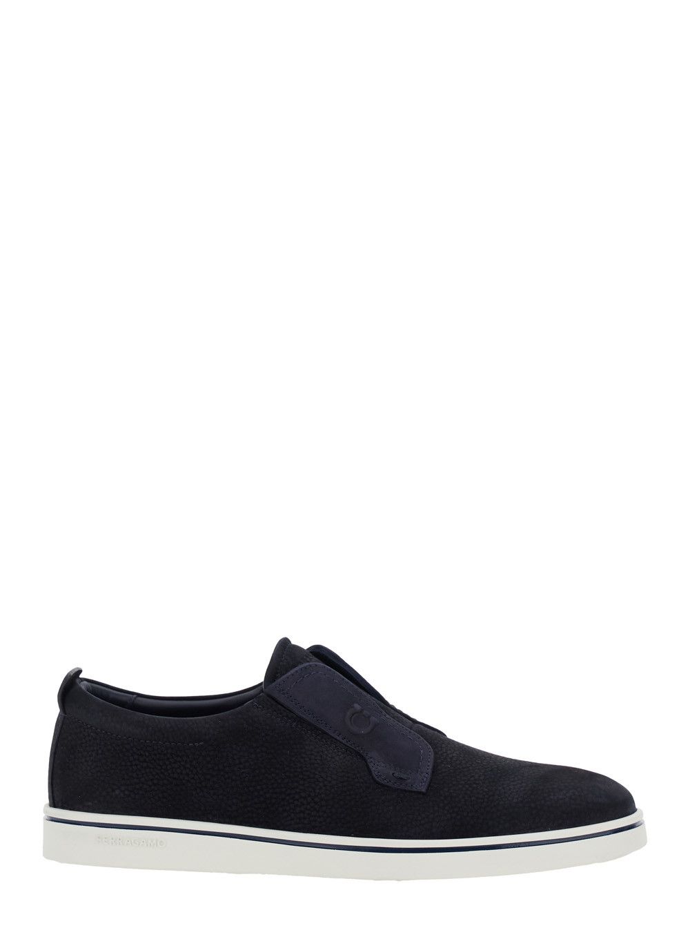 Salvatore Ferragamo 'Alfie' Blue Laceless Oxford Shoes with Round Toe in Grained Leather Man Size US 7 / EU 40 - 1 Thumbnail