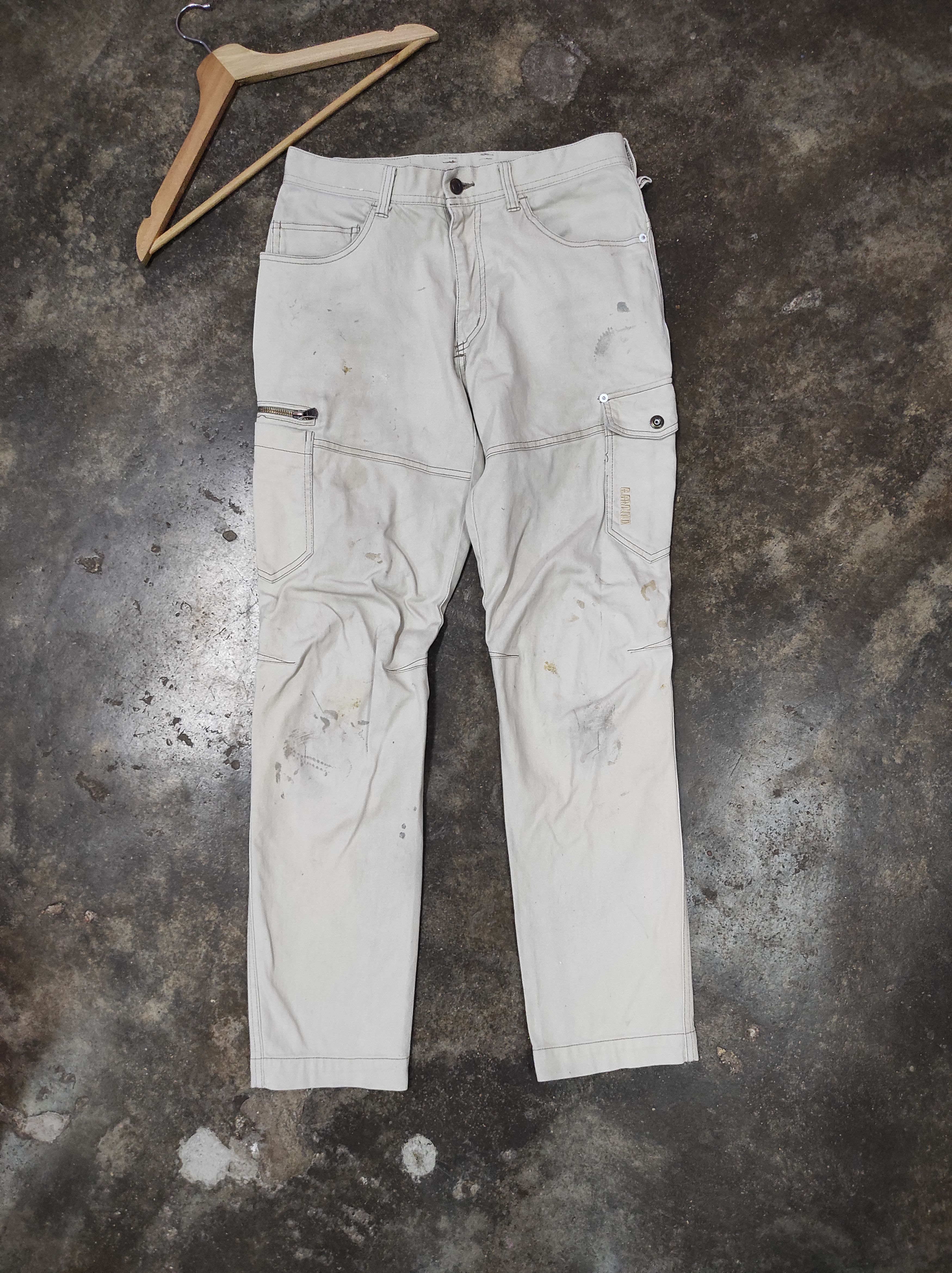 G . GROUND TACTICAL CARGO POCKET DENIM JEANS DISTRESSED