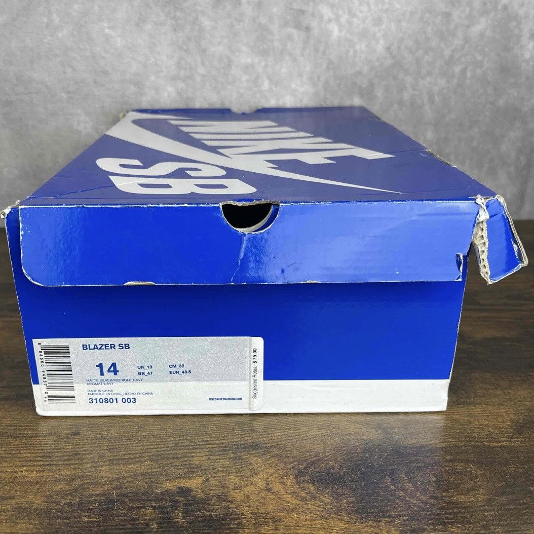 Nike Nike SB Blazer Matte Silver Midnight Navy 310801-003 Gray OG Size US 14 / EU 47 - 11 Thumbnail