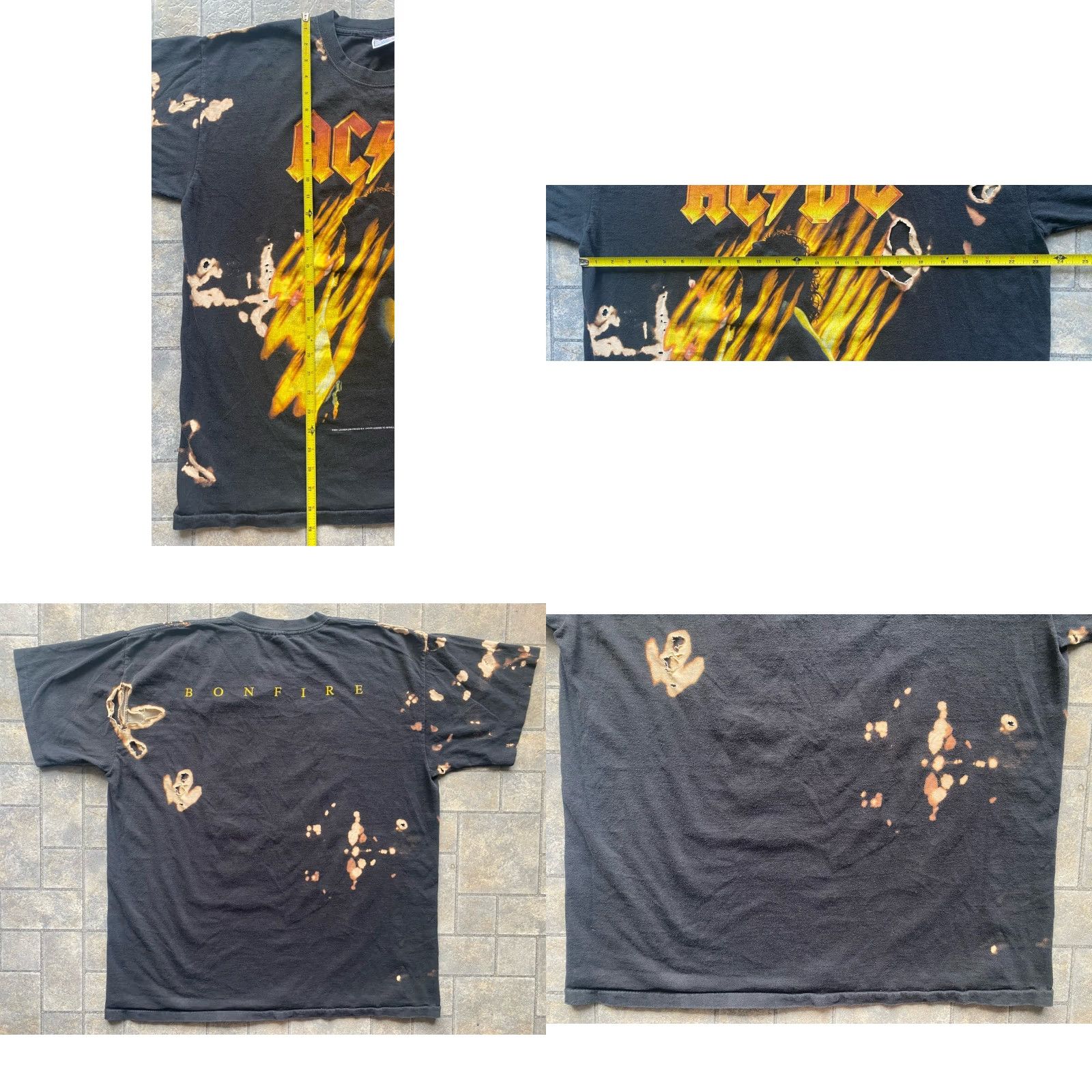Vintage VINTAGE All Sport T-Shirt XL Men Black 90s Band AC/DC Bonfire 2000-2009 Flaws Single Stitch Short Sleeve 2001 Y2K Size US XL / EU 56 / 4 - 8 Thumbnail