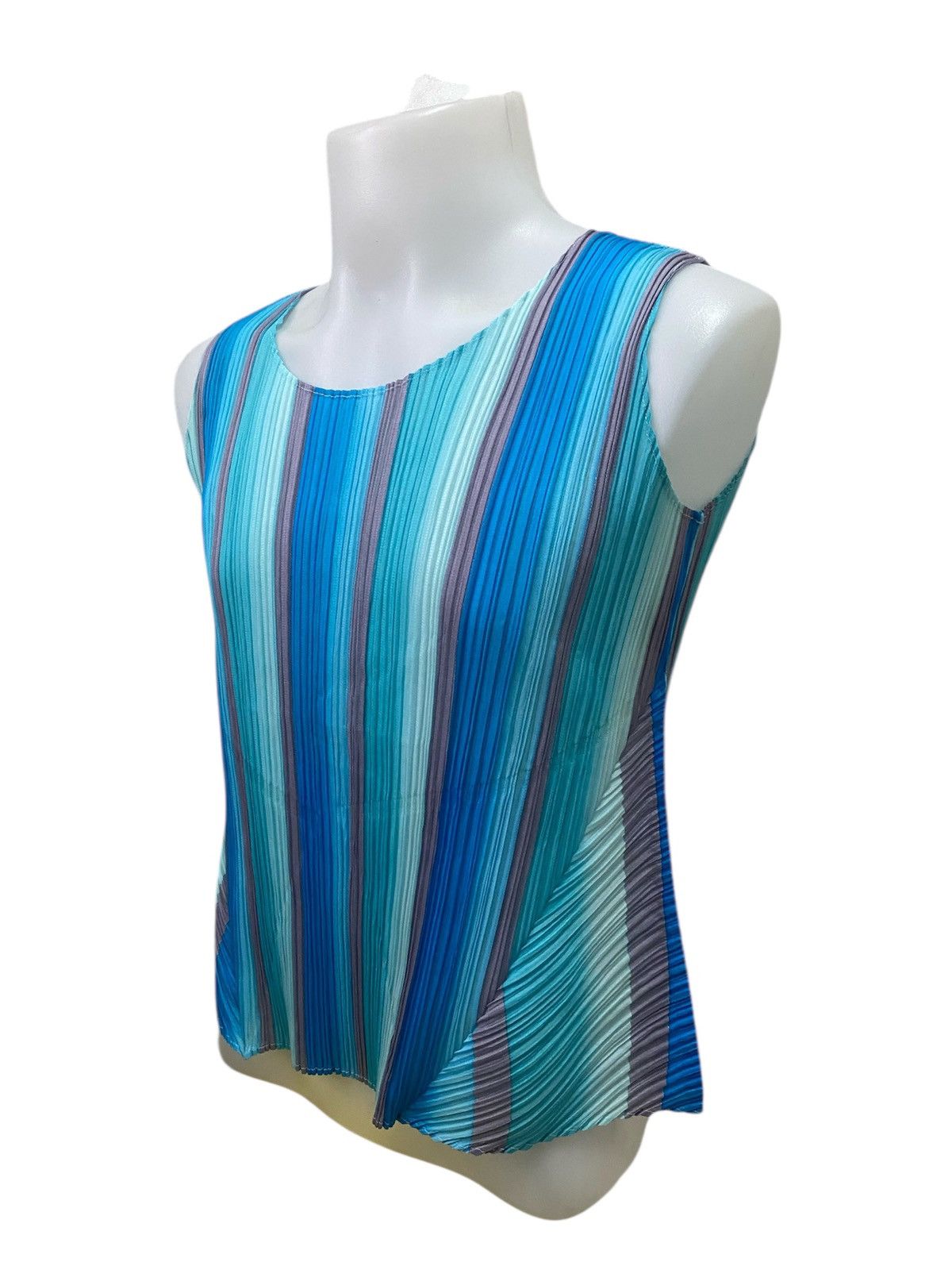 Pleats Please Issey Miyake PLEATS PLEASE Gradation Striped 3/4 Sleeve Top Size 3 Size M / US 6-8 / IT 42-44 - 4 Thumbnail
