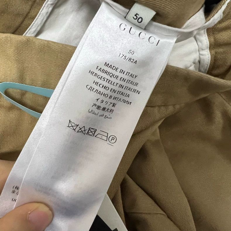 Gucci Gucci Khaki back embroidered logo trousers 2501-Nextarrow Size US 34 / EU 50 - 4 Thumbnail
