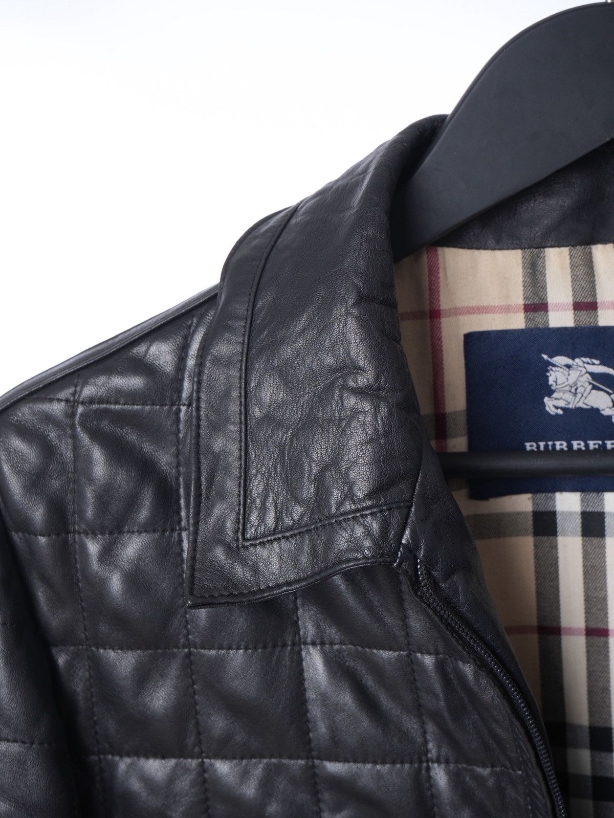 Burberry Rare Burberry London Black Leather Biker Jacket 44 M Size M / US 6-8 / IT 42-44 - 3 Thumbnail