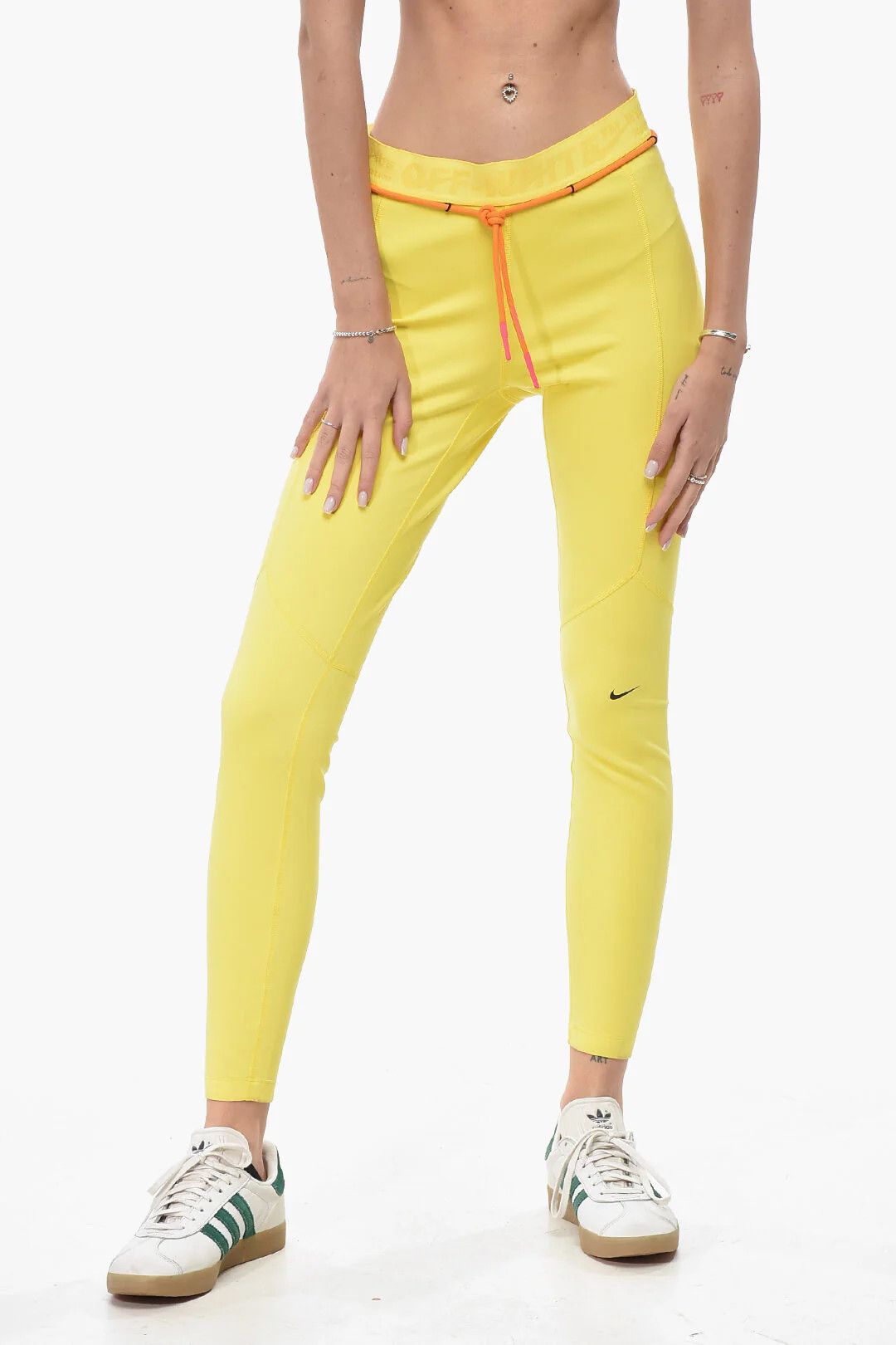 Nike × Off-White og1mm0426 Technical Fabric Leggings in Yellow Size 28" / US 6 / IT 42 - 1 Thumbnail