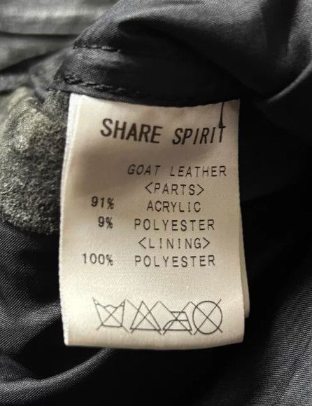Share Spirit Homme SHARE SPIRIT Goatskin Biker Jacket Size US XS / EU 42 / 0 - 9 Thumbnail