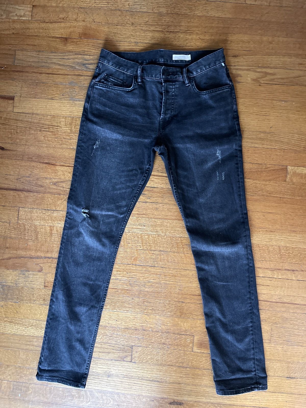 Image of Allsaints All Saints Rex Denim in Black, Men's (Size 30)