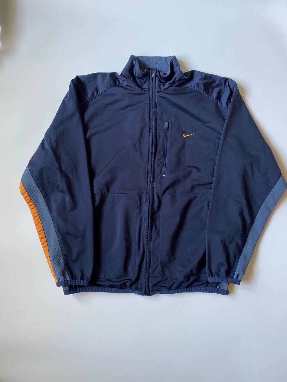 Nike × Vintage Vintage Nike 90’s Zip jacket Drill small swoosh size L Size US L / EU 52-54 / 3 - 1 Thumbnail