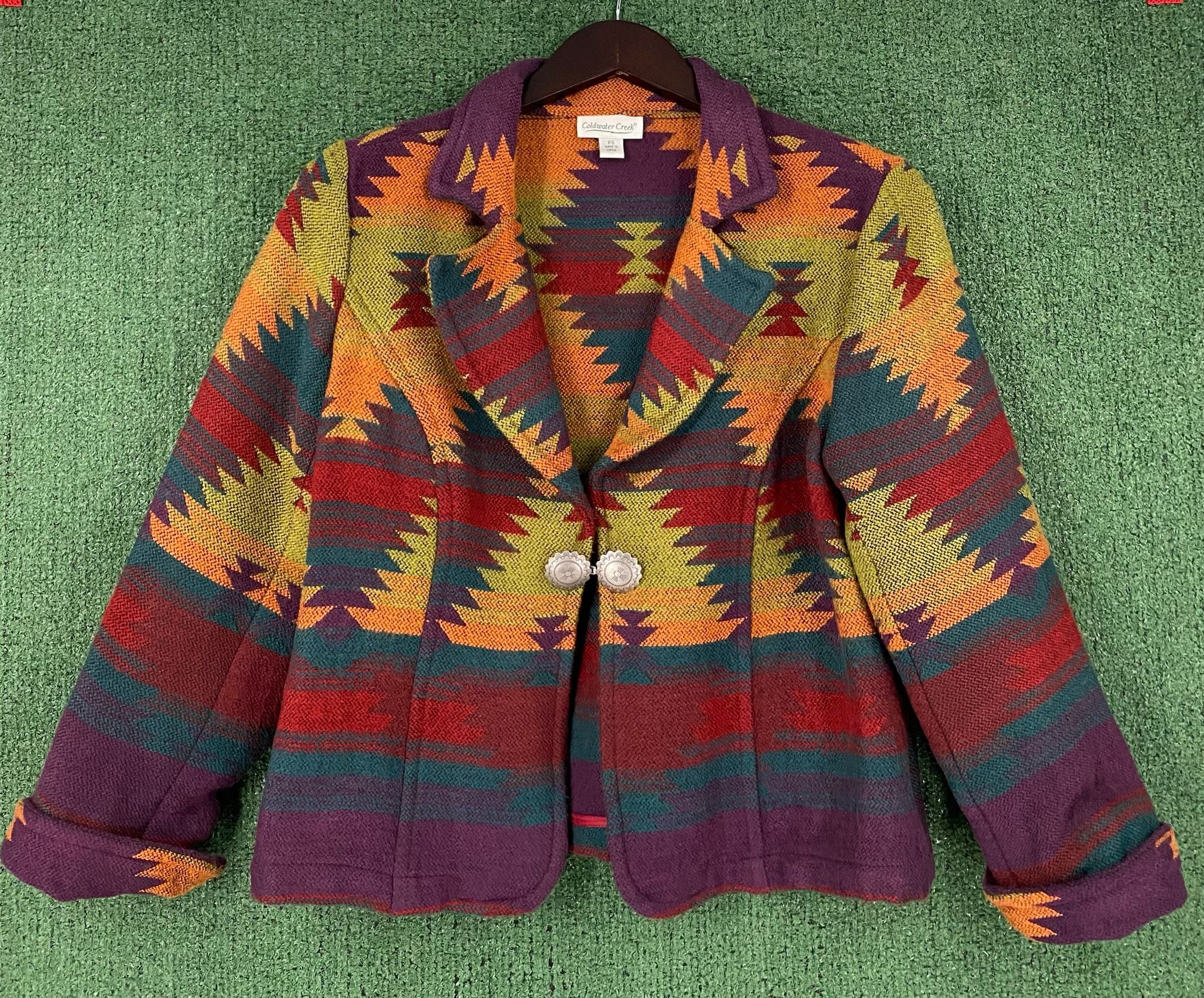 Coldwater Creek Vintage Coldwater Southwestern Blazer Jacket Small Petite Size S / US 4 / IT 40 - 1 Thumbnail