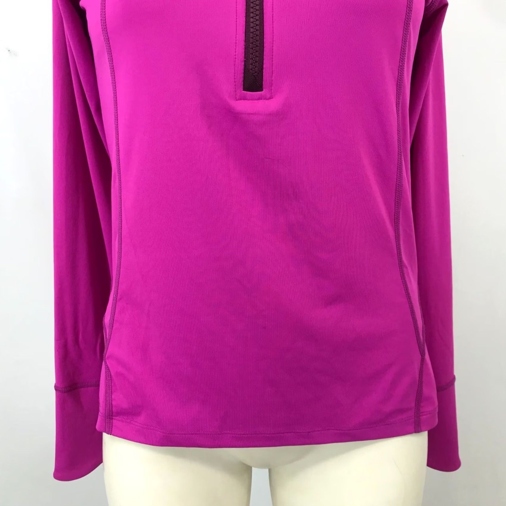 Vintage TITLE NINE WOMEN'S XS PURPLE PINK LONG SLEEVE 1/2 ZIP ACTIVEWEAR SHIRT Size XS / US 0-2 / IT 36-38 - 3 Thumbnail