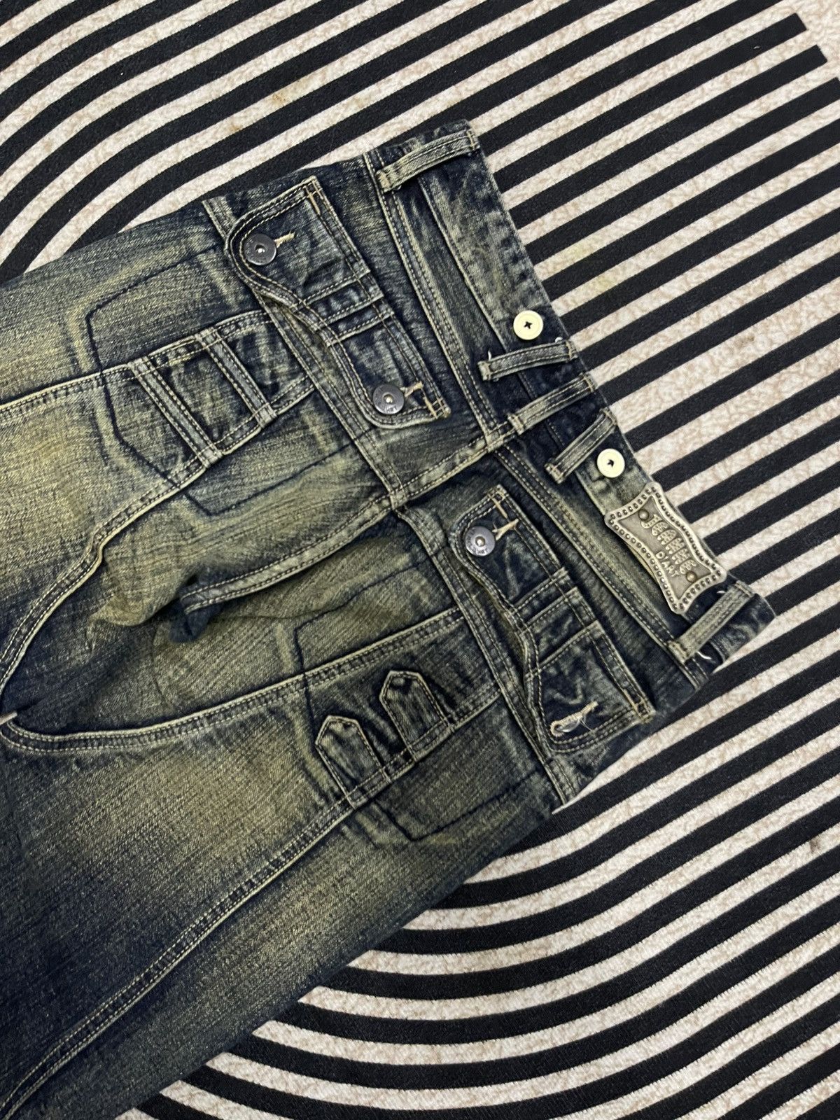 If Six Was Nine 2000s JEANS DE ART WASHABLE MULTIPOCKET JEANS RARE Size US 29 - 15 Thumbnail
