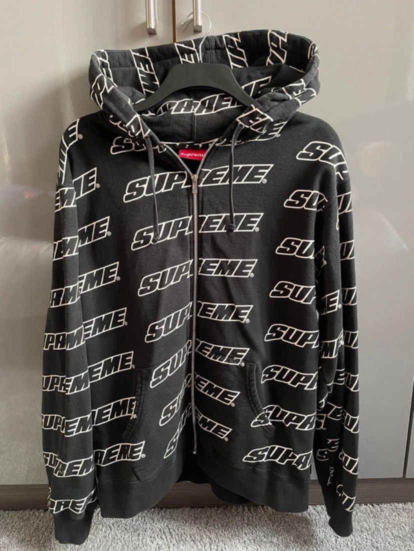 Supreme Supreme repeat zip up hoodie | Grailed