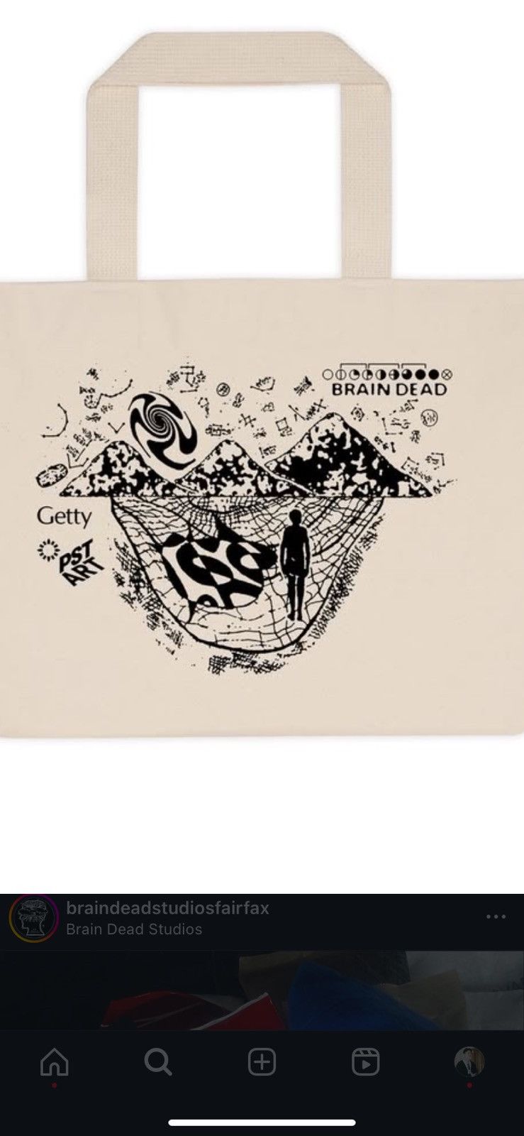 Brain Dead Brain Dead Getty PST ART Tee Size ONE SIZE - 2 Thumbnail