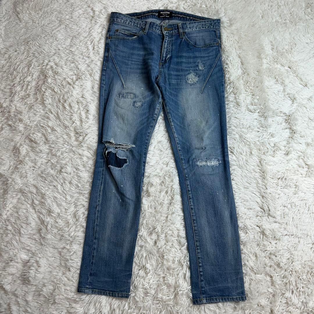 Number (N)ine Repaired Distressed Denim Size US 35 - 2 Thumbnail