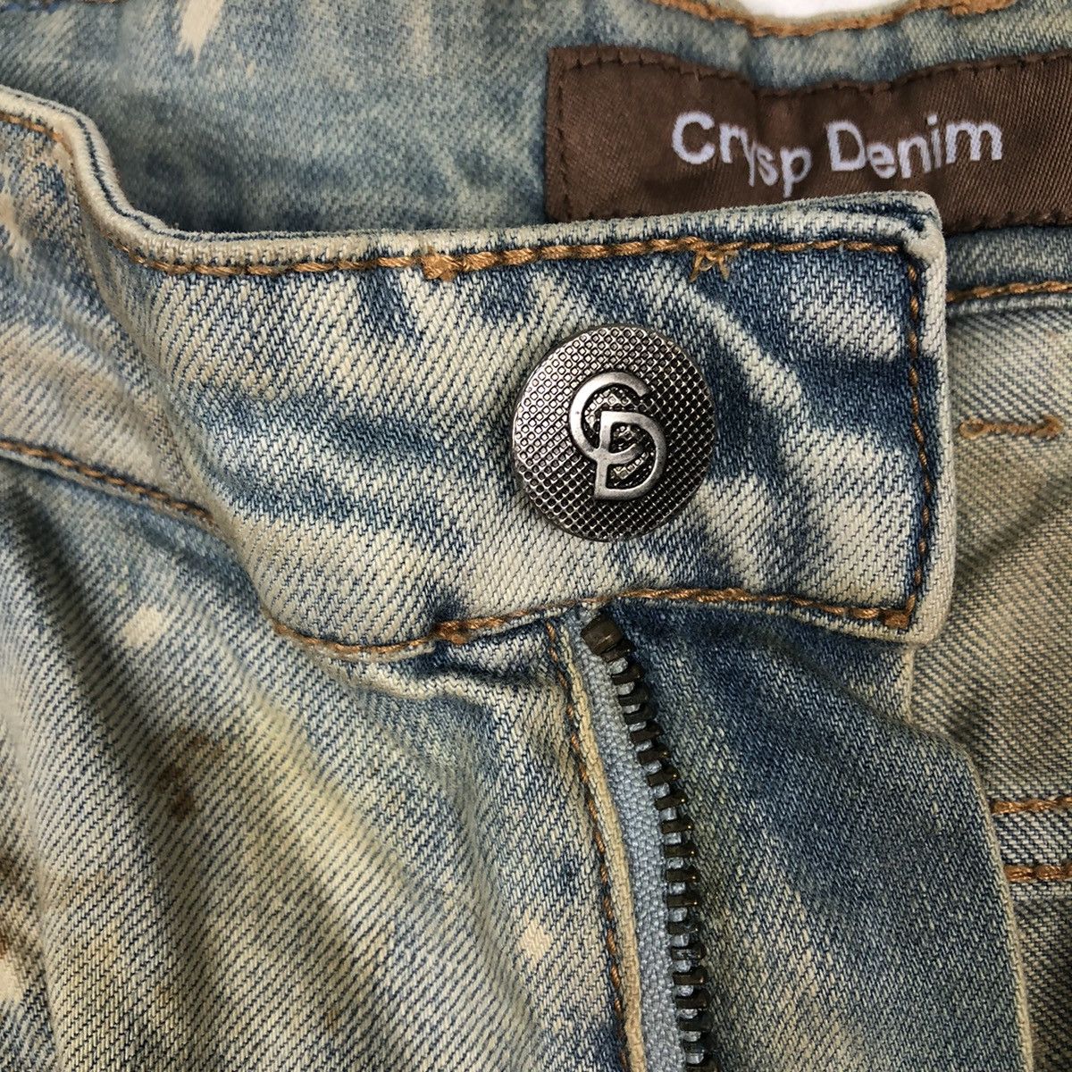 Japanese Brand 🔥Distressed Denim Skinny Punk Design Crysp Denim Japan Size US 34 / EU 50 - 14 Thumbnail