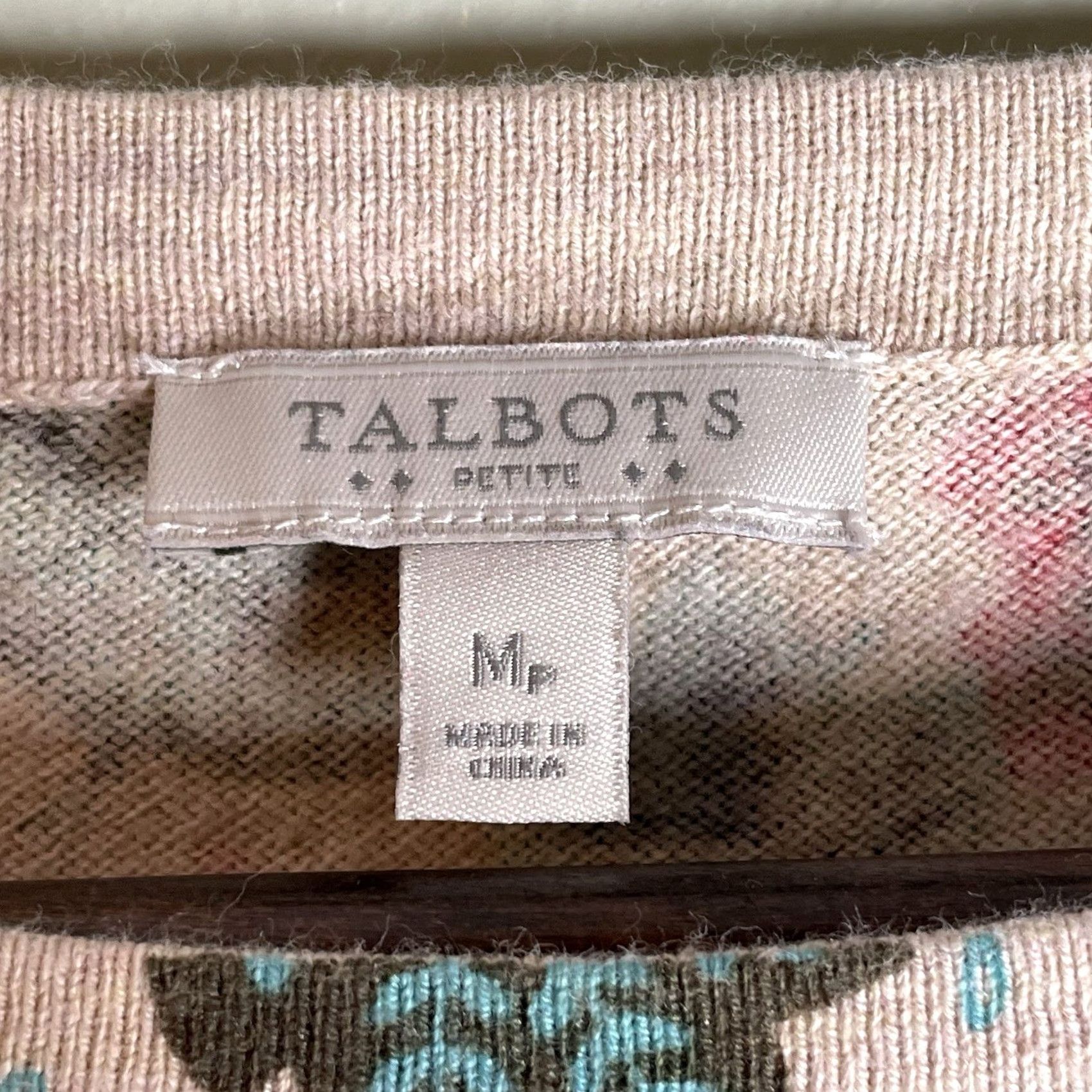 Talbots VINTAGE Talbots Petites Top Womens PM Medium Autumn Leaves Fall Cotton Rayon Casual Shirt Size M / US 6-8 / IT 42-44 - 4 Thumbnail