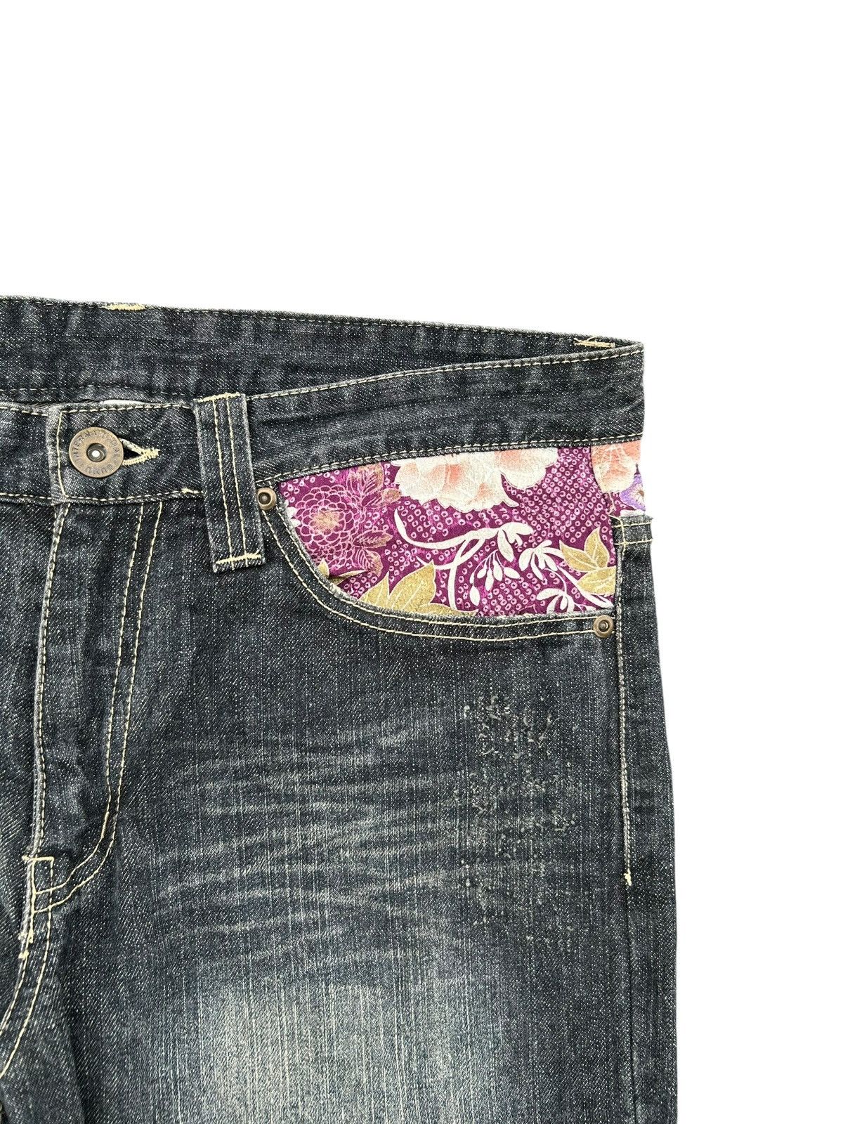 Japanese Brand × Kapital × Vintage Karakuri Tamashii Inspired Japanese GUMU Denim Jeans Rare ☠️ Size US 34 / EU 50 - 5 Thumbnail