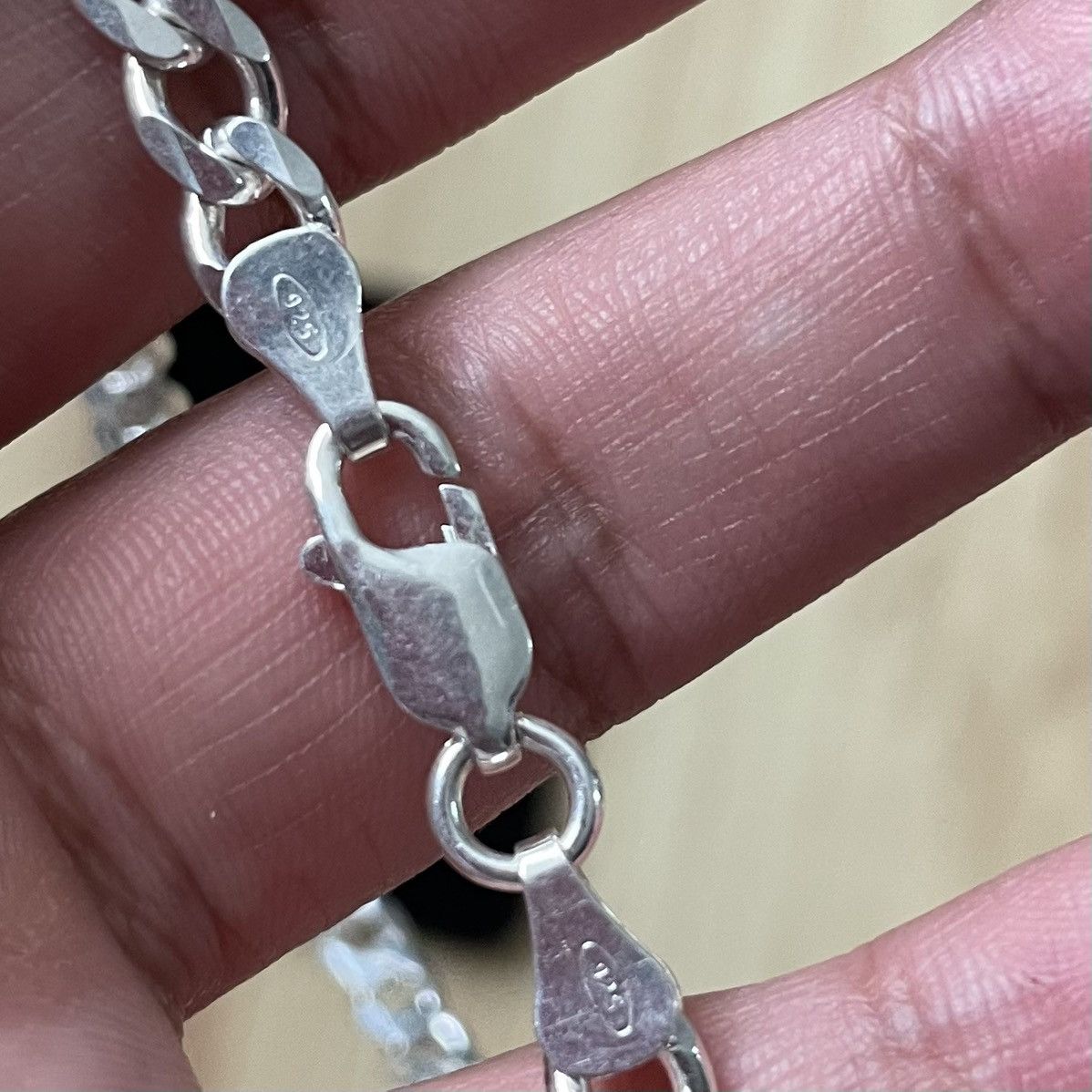 Other 925 Italian Silver Cuban Bracelet Size ONE SIZE - 4 Thumbnail