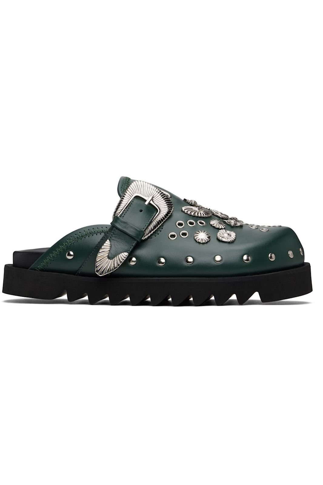 TOGA VIRILIS TOGA VIRILIS Green Eyelet Metal Sabot Slip-on Loafers Size US 11 / EU 44 - 5 Thumbnail