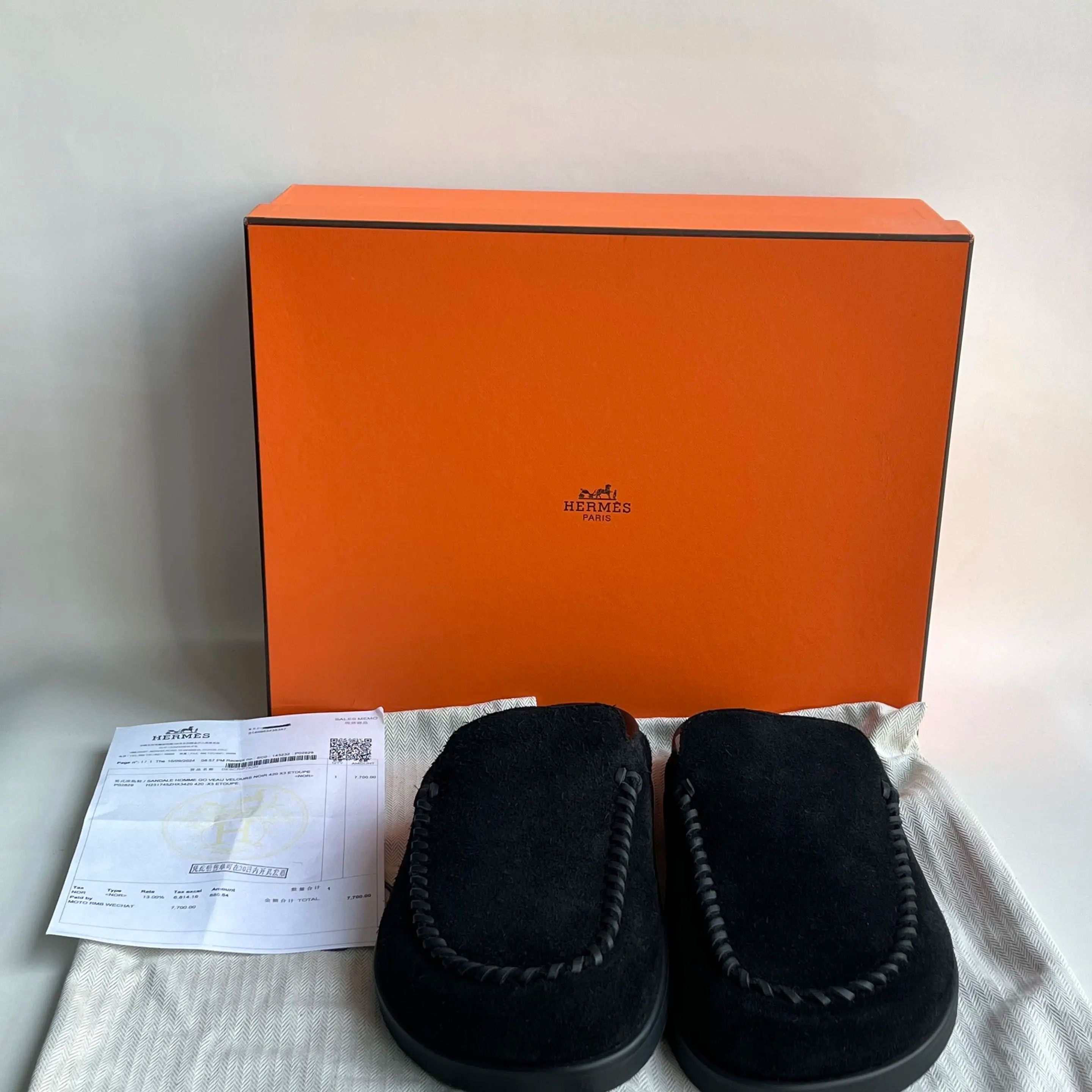 Hermes Hermes Go Mul Black Suede Shoes | Grailed